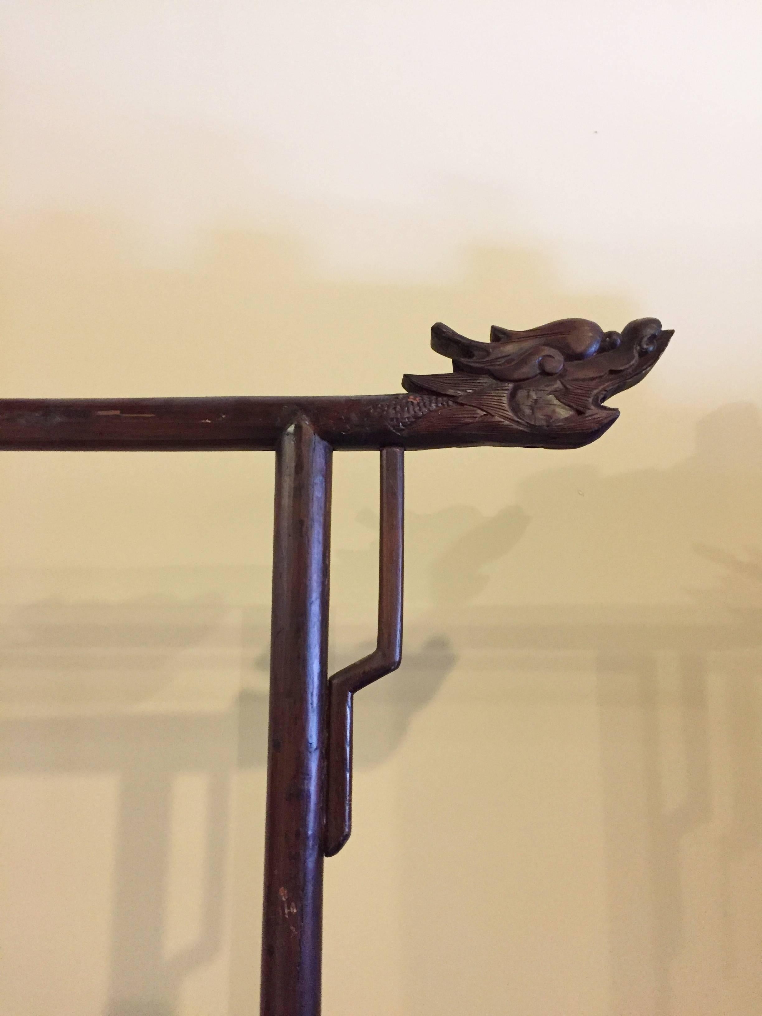 Oversize Chinese Antique Dragon Garment Rack For Sale 3