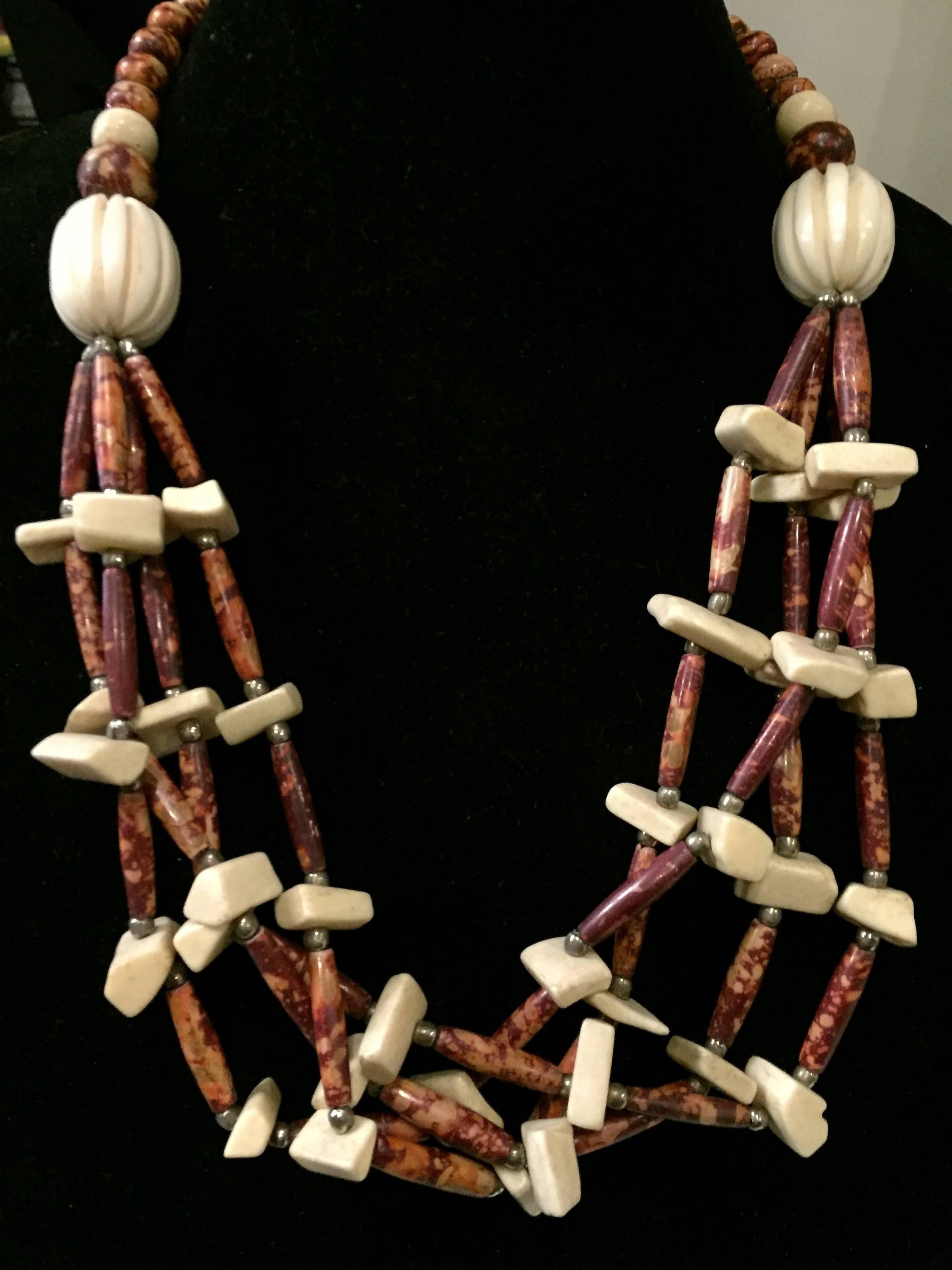Lot of Ten Handmade Tibetan Necklaces 1