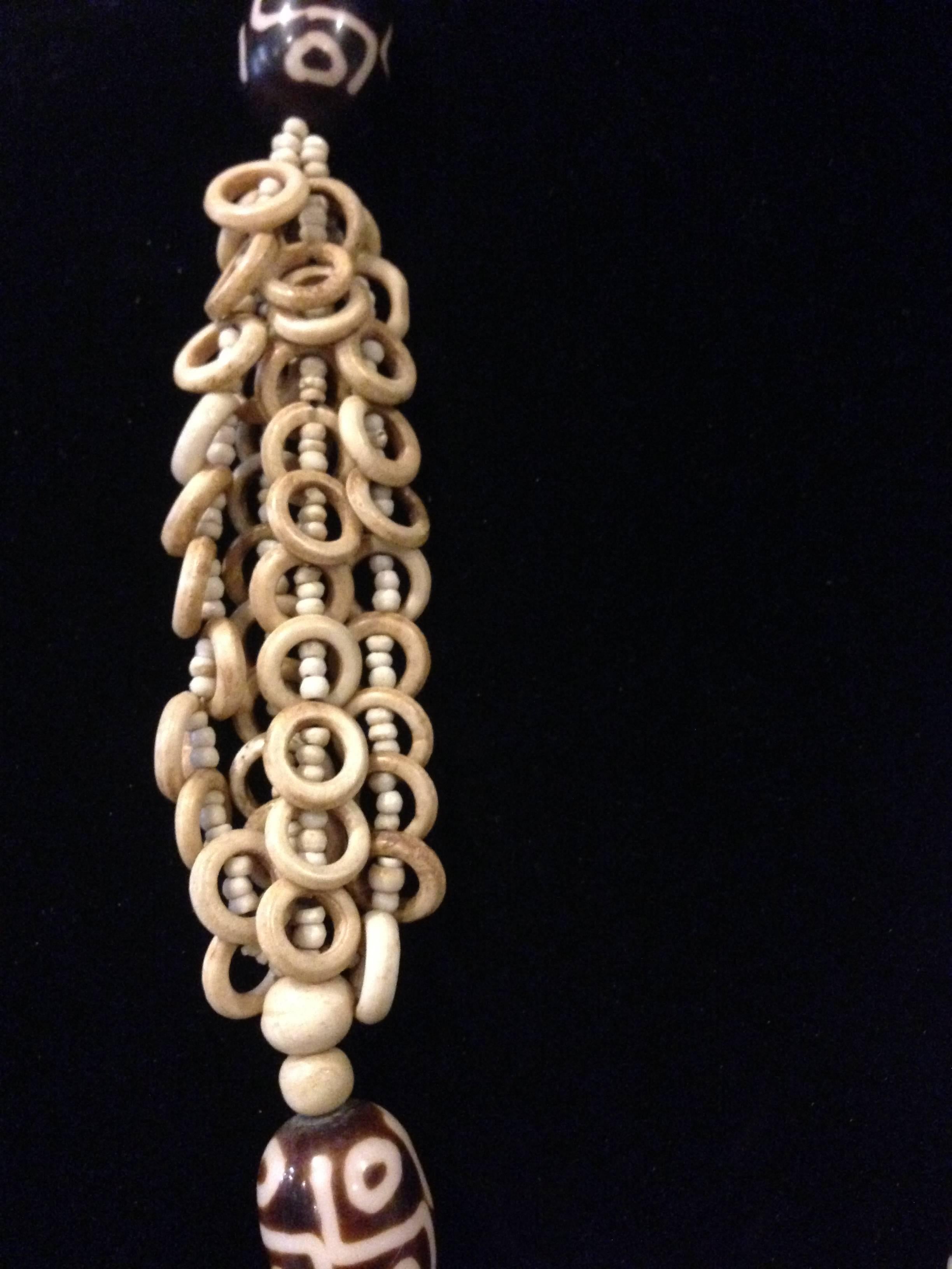 Collection of Five Elegant Tibetan Handmade Bone Necklaces For Sale 3