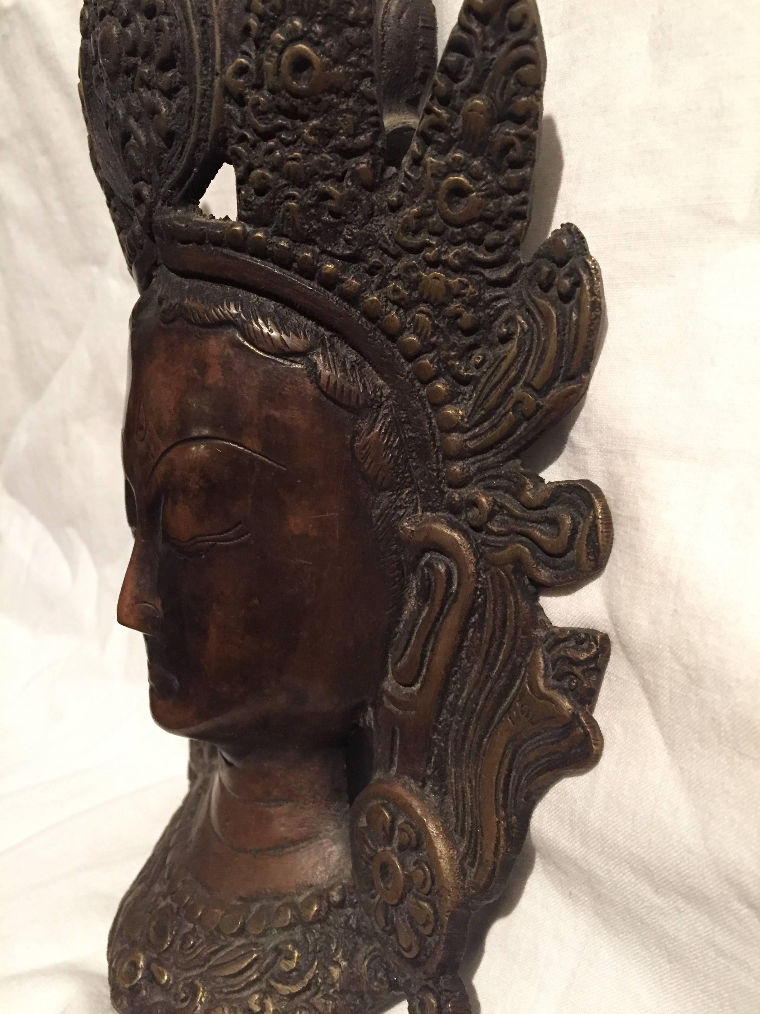Tibetan Bronze Mask of Tara 4