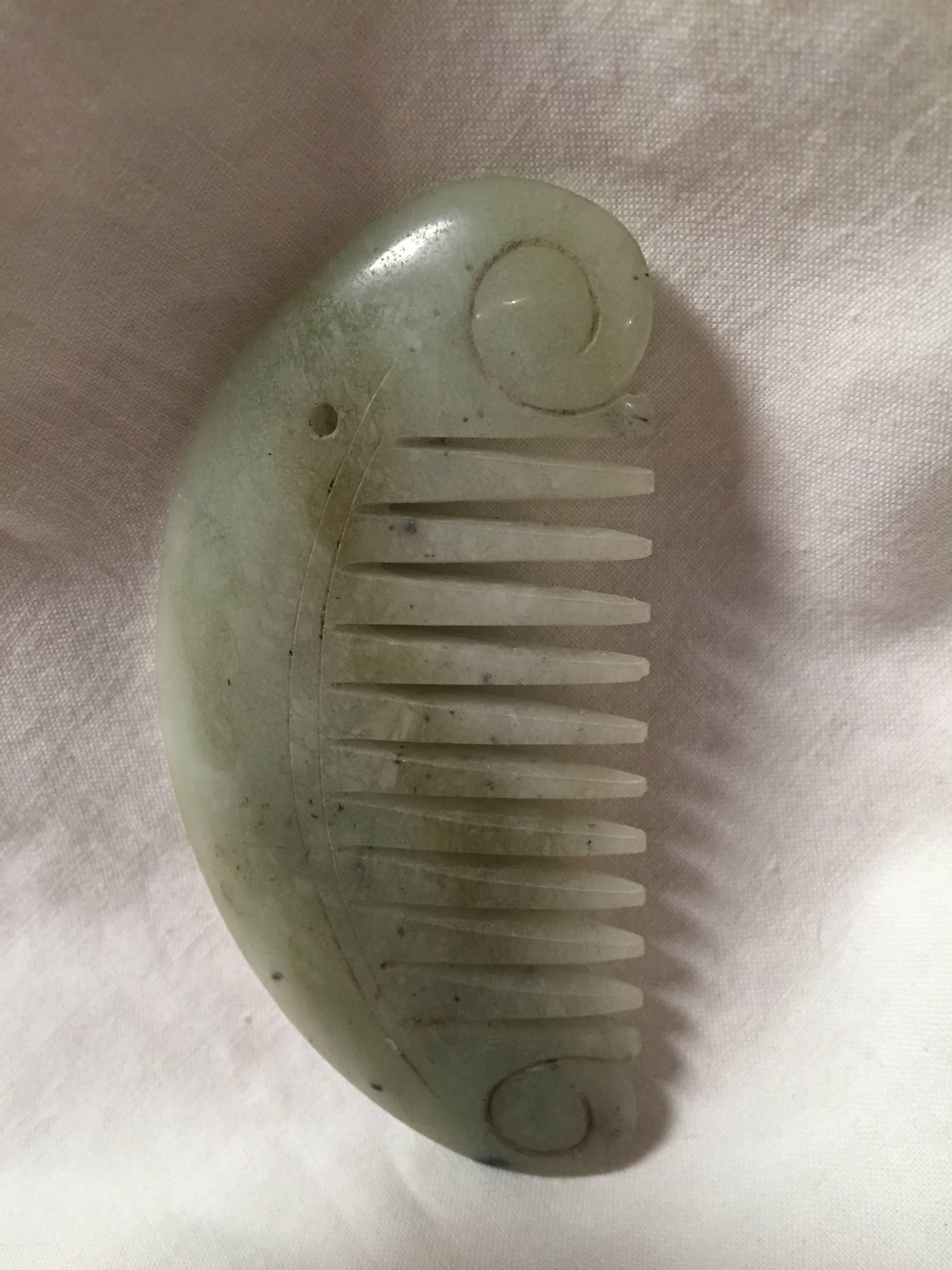 Chinese Antique Jade Comb For Sale