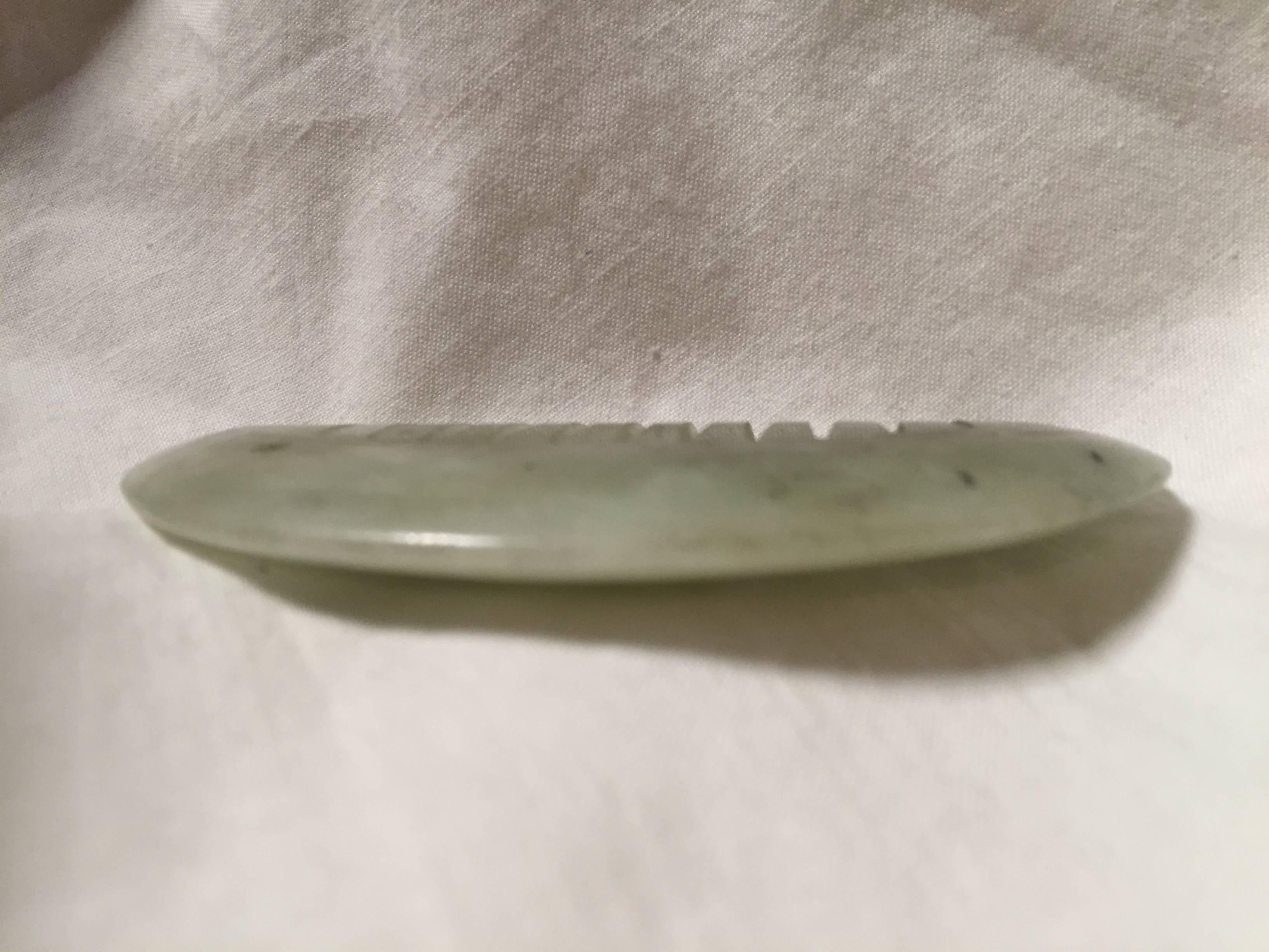 Hand-Crafted Antique Jade Comb For Sale