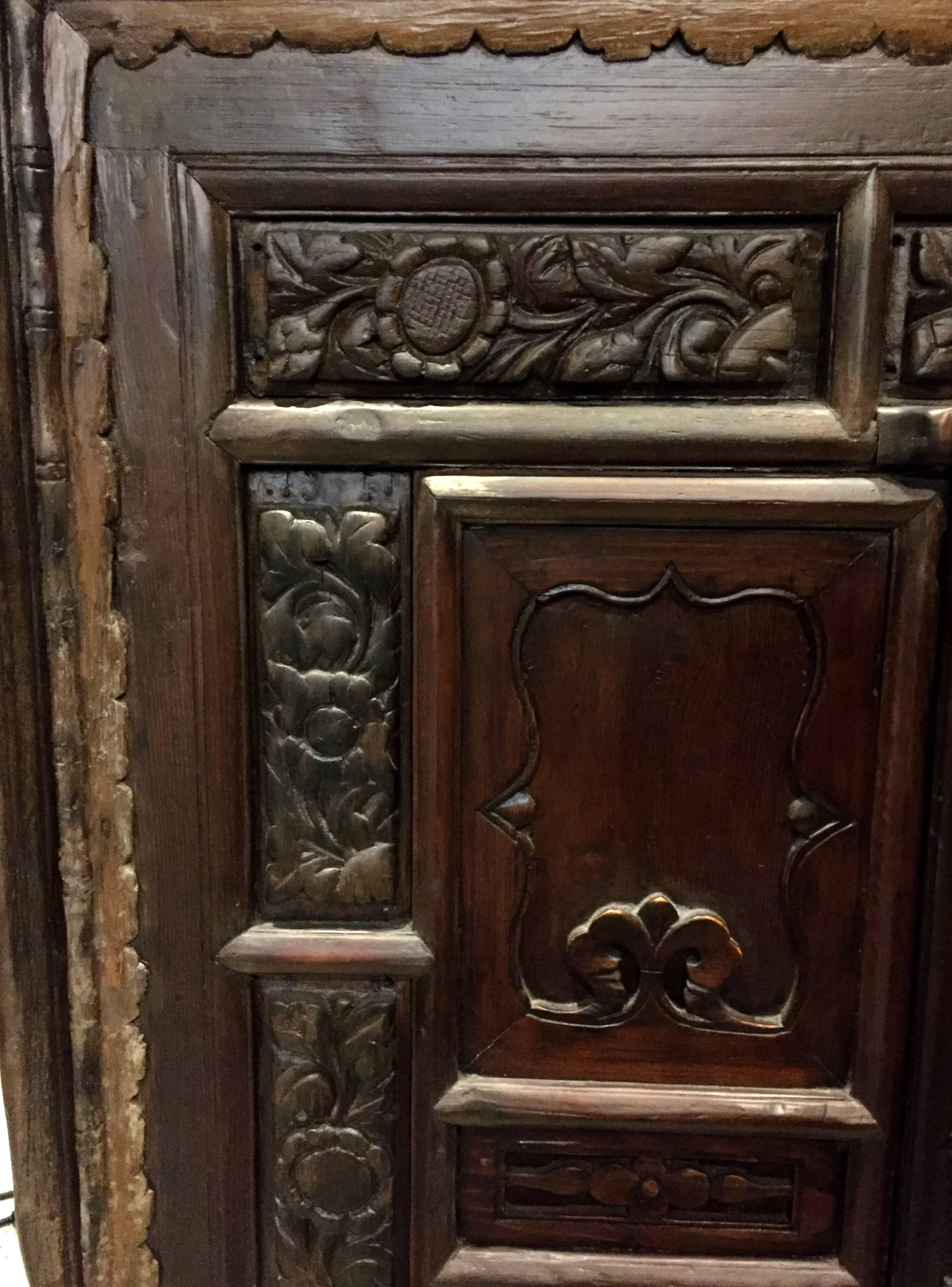 19th Century Monumental Northern Chinese Antique Cabinet For Sale