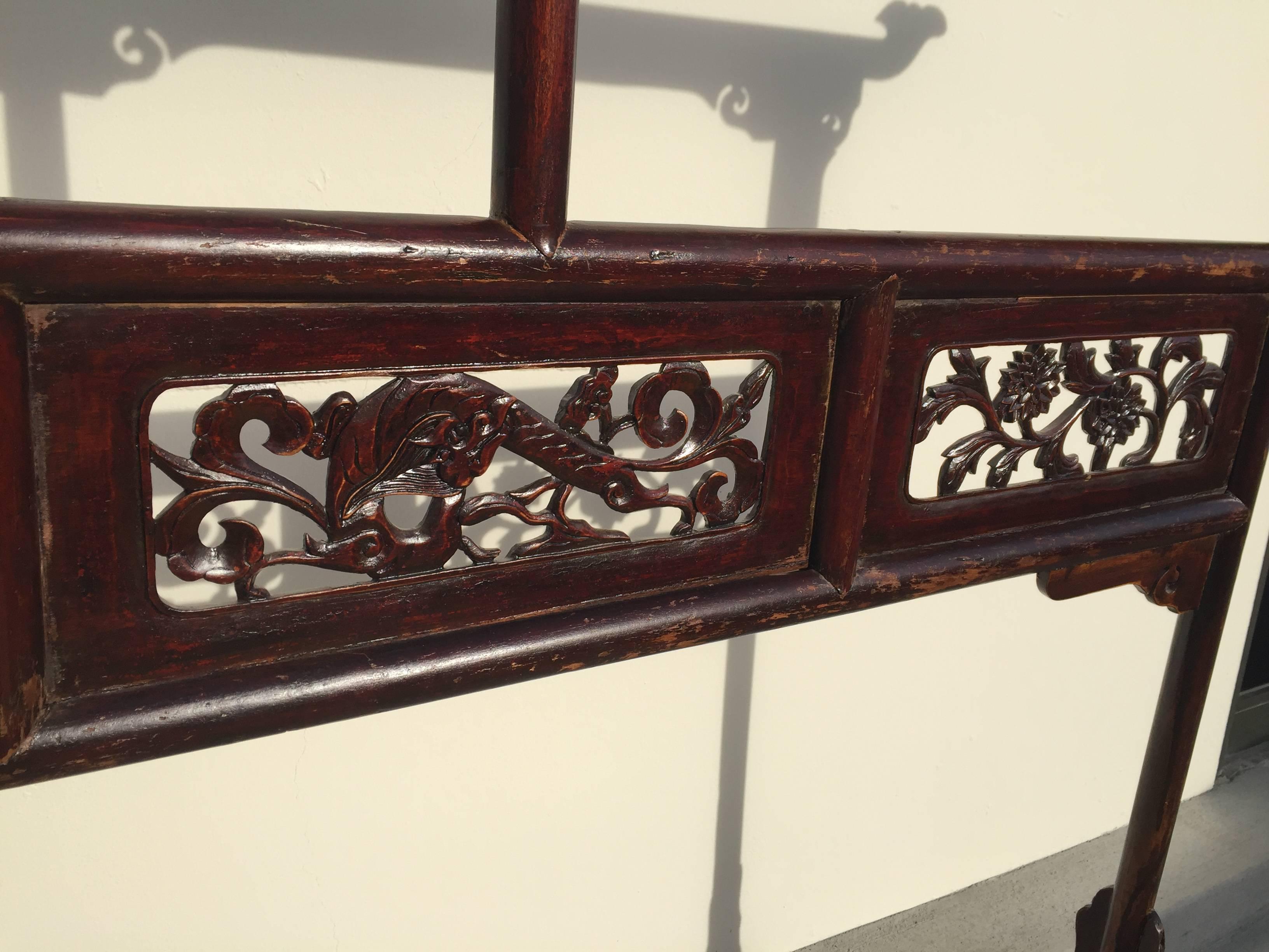 Wood 19th Century Chinese Garment or Towel Rack For Sale