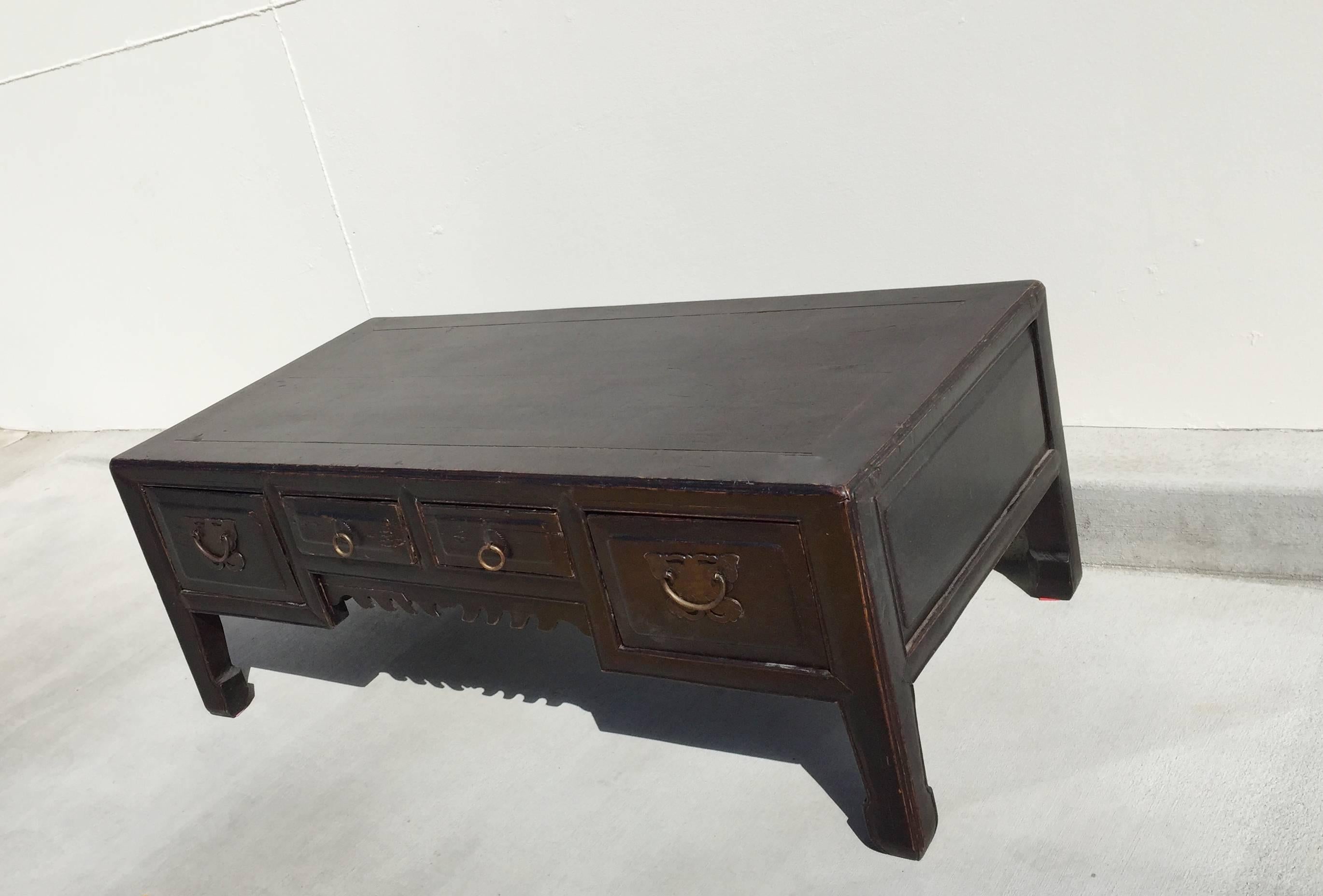 19th Century Antique Asian Coffee Table or Low Table For Sale