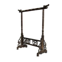 Set of Jade Calligraphy Brushes on Rosewood Stand