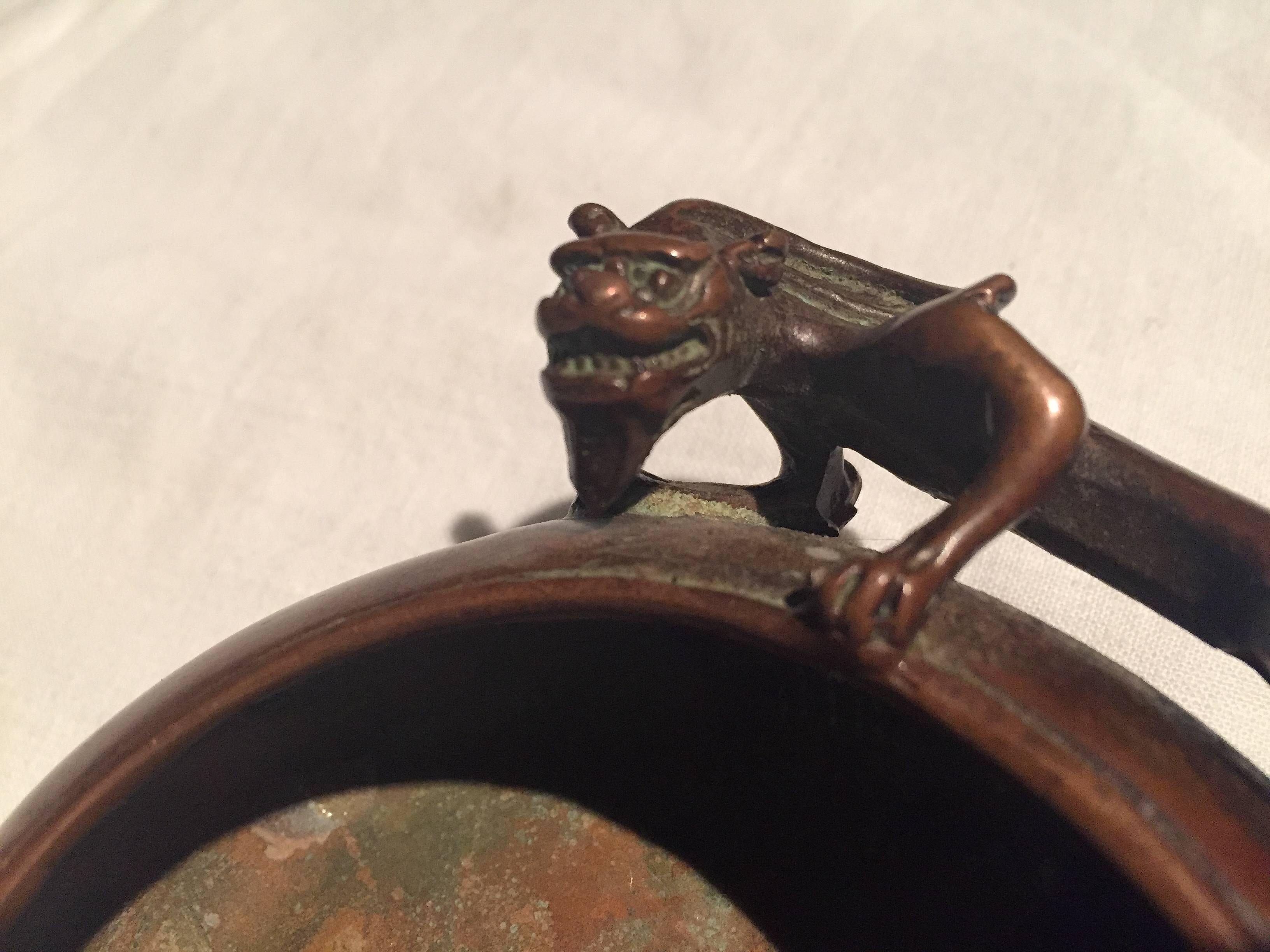 Bronze Incense Burner or Washer, Qing Dynasty, Signed For Sale 3