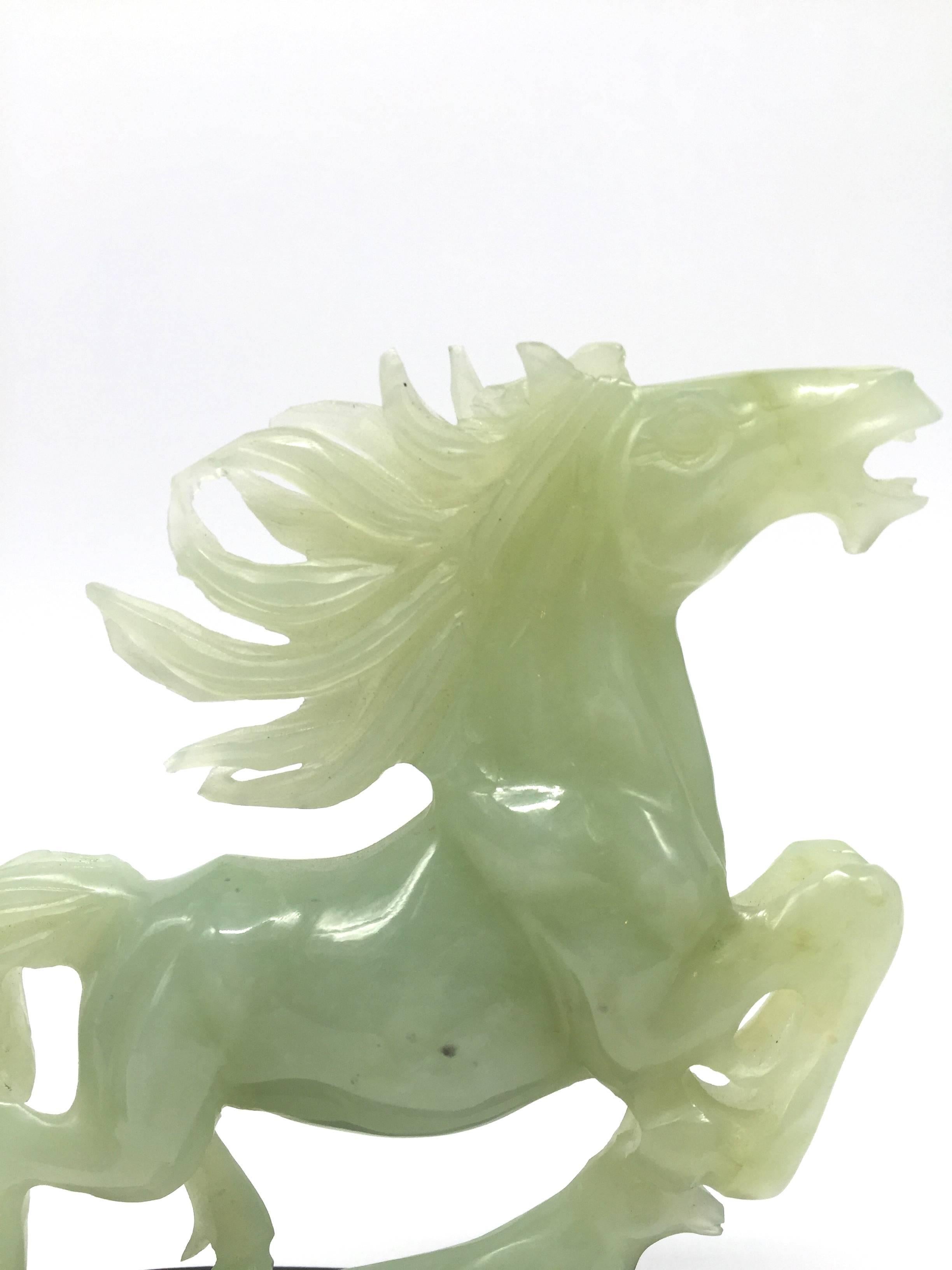 Green Jade Horse In Excellent Condition In SOMIS, CA