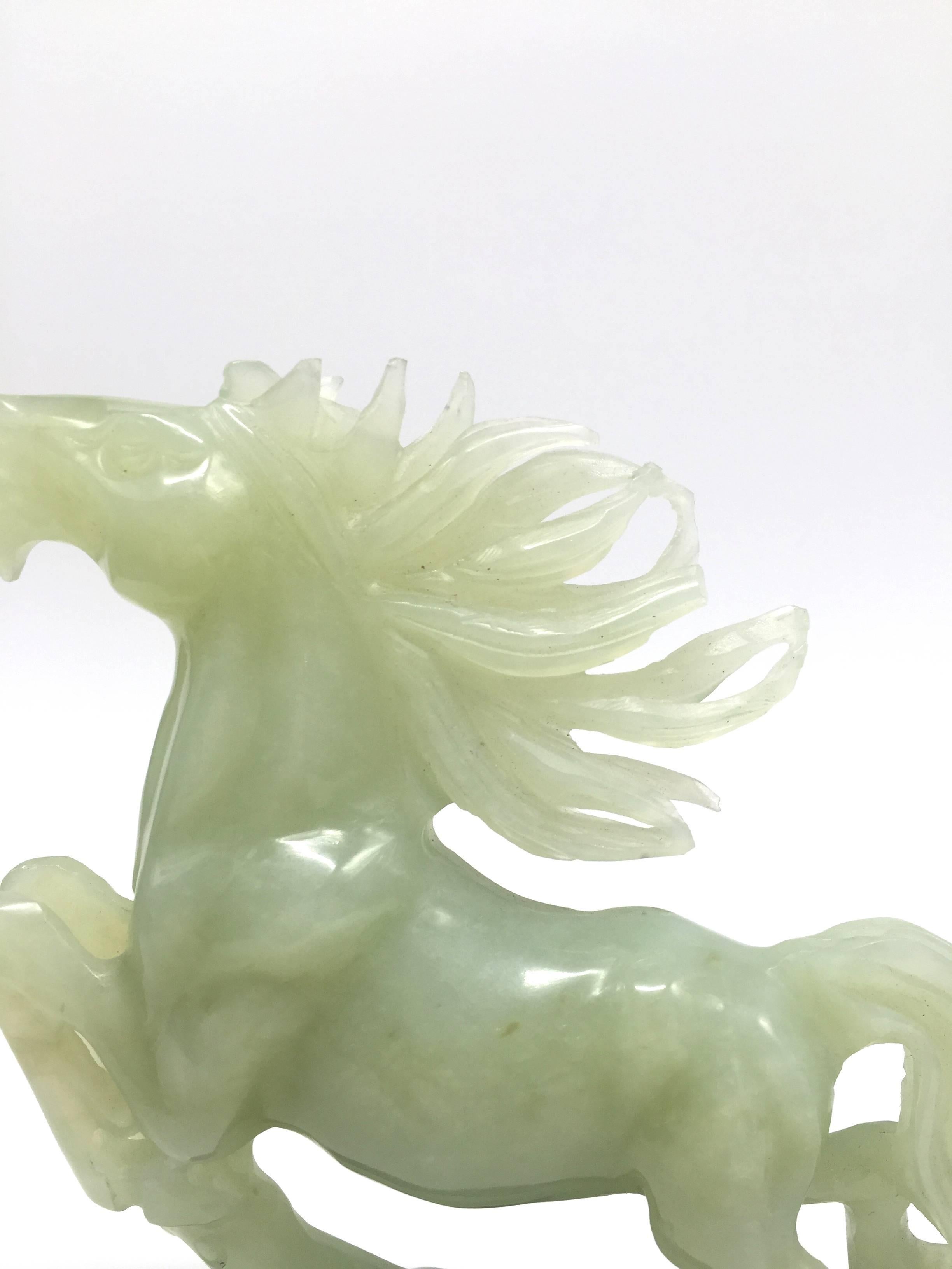 green jade horse statue