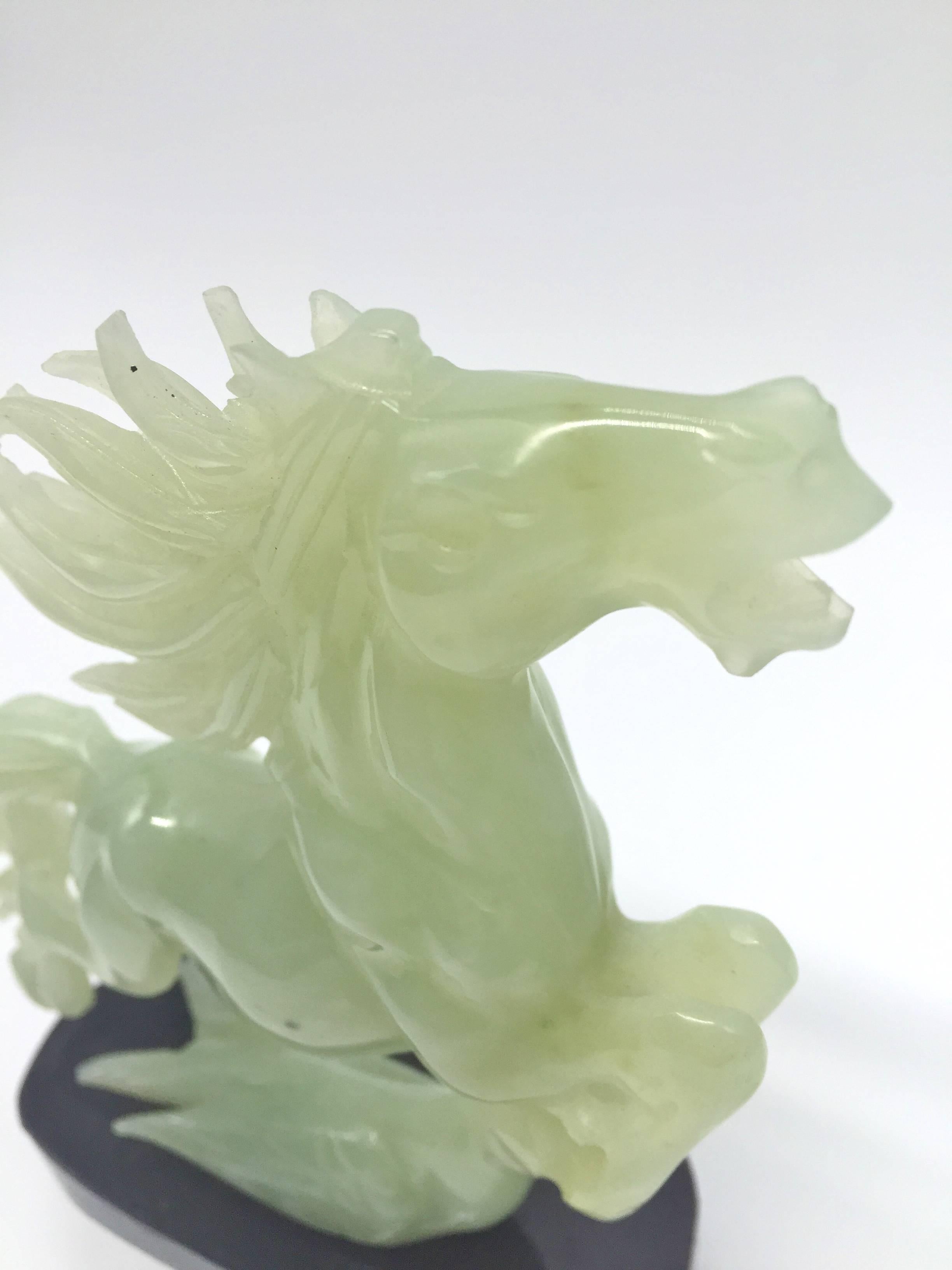 Hand-Carved Green Jade Horse