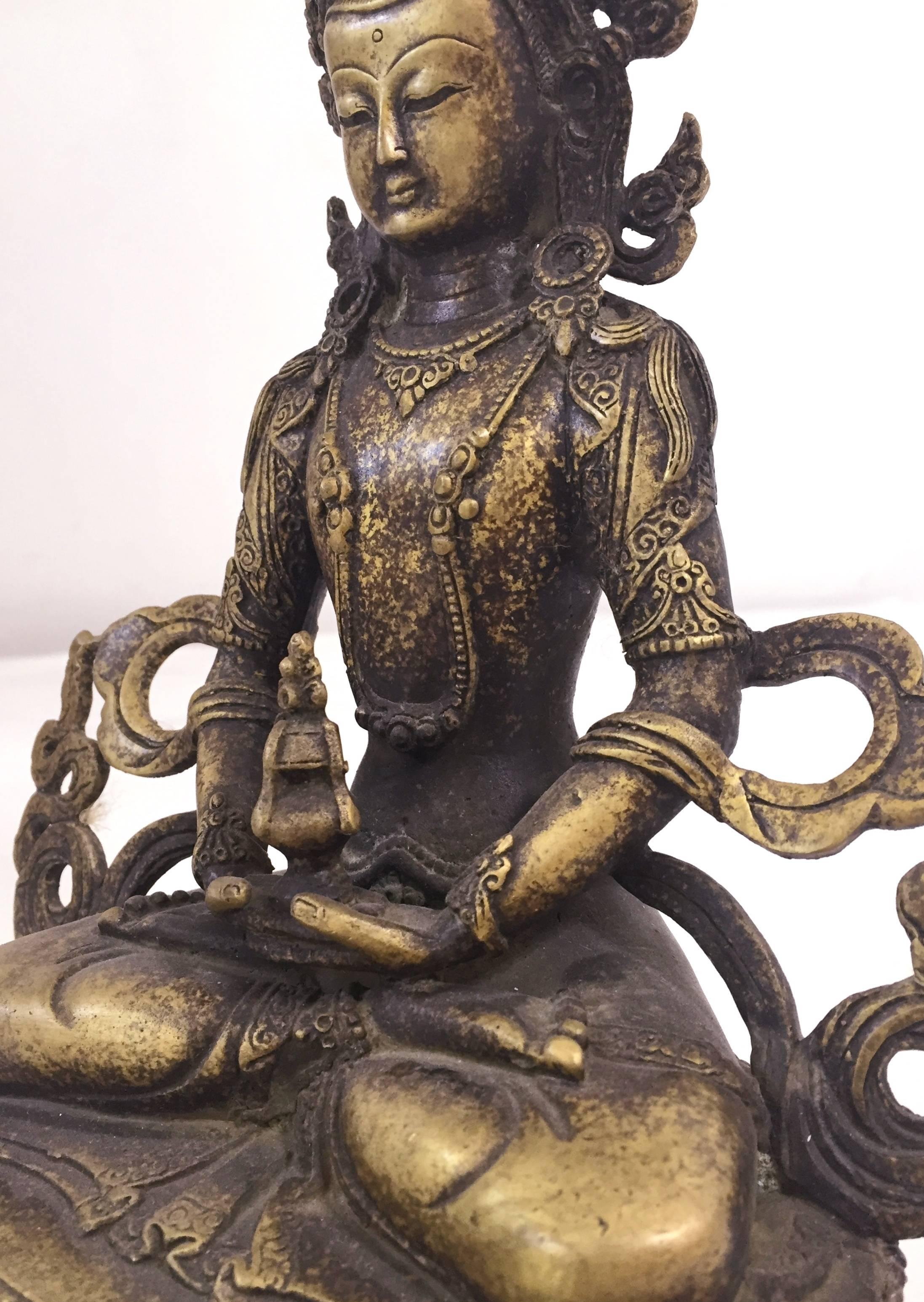 20th Century Bronze Tibetan Tara, Goddess of Compassion For Sale