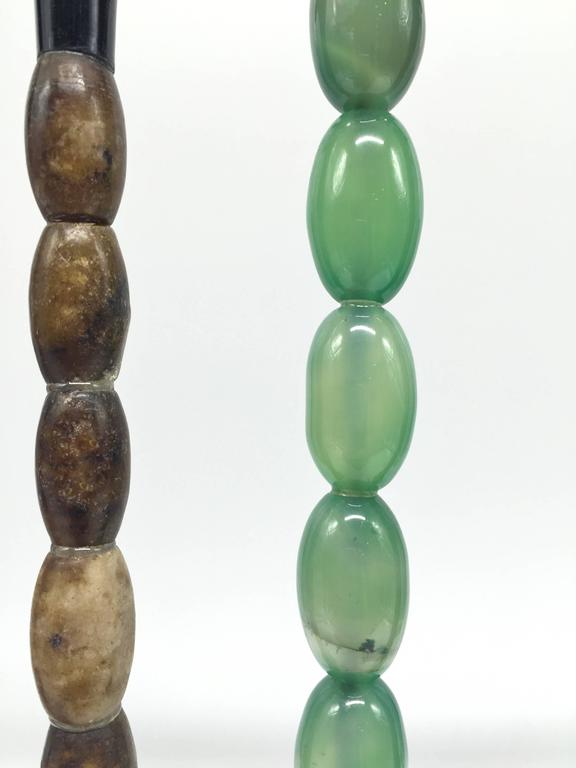 Set of Six Calligraphy Brushes and Rosewood Stand For Sale at 1stDibs