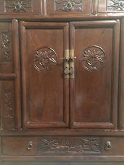 Antique Chinese Chest with Carved Peonies