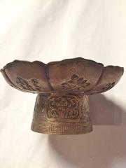 Antique Copper Tibetan Incense Burner, Censer, Candleholder
