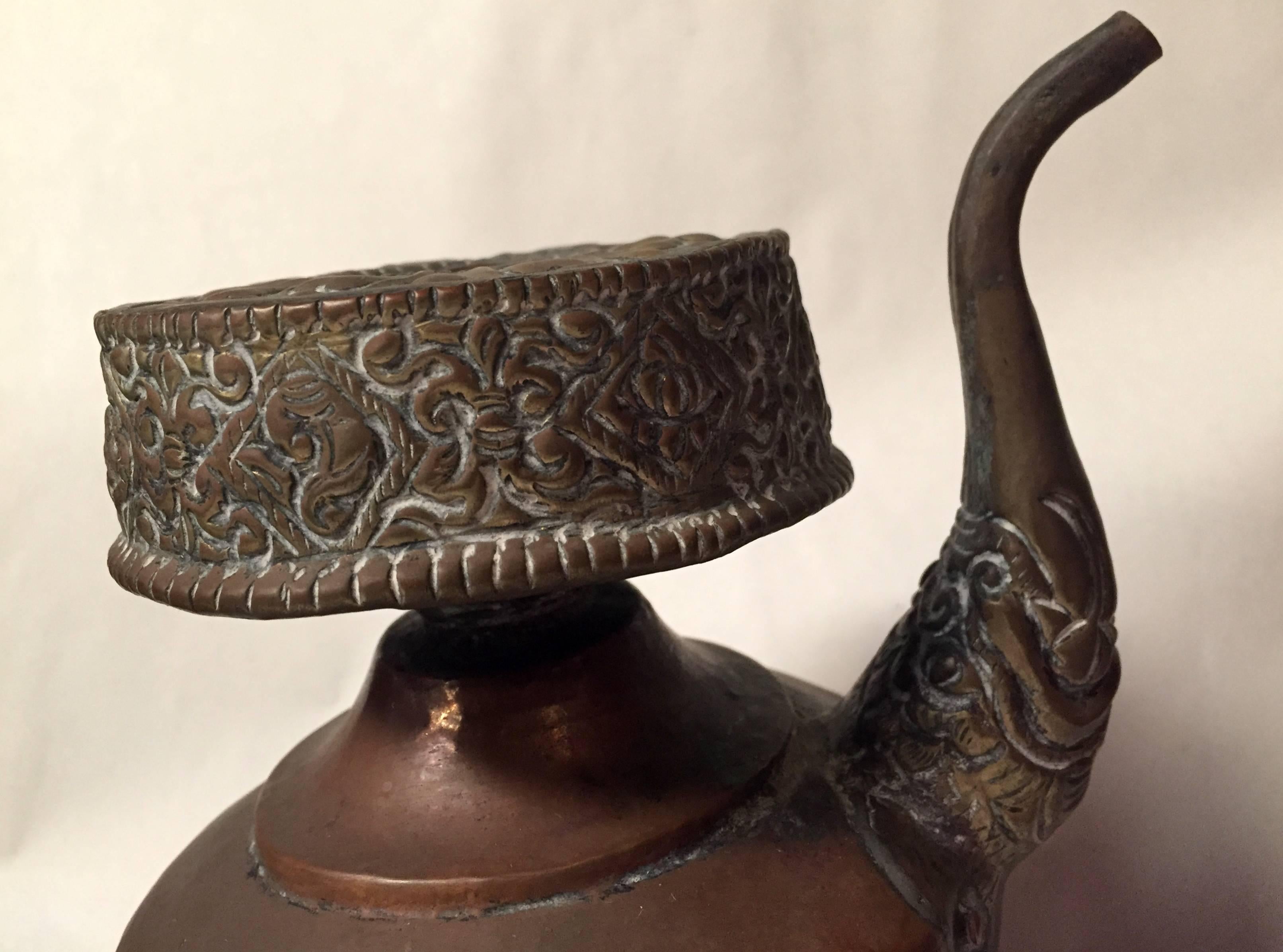 Antique Tibetan Copper Milk Tea Pot For Sale 3