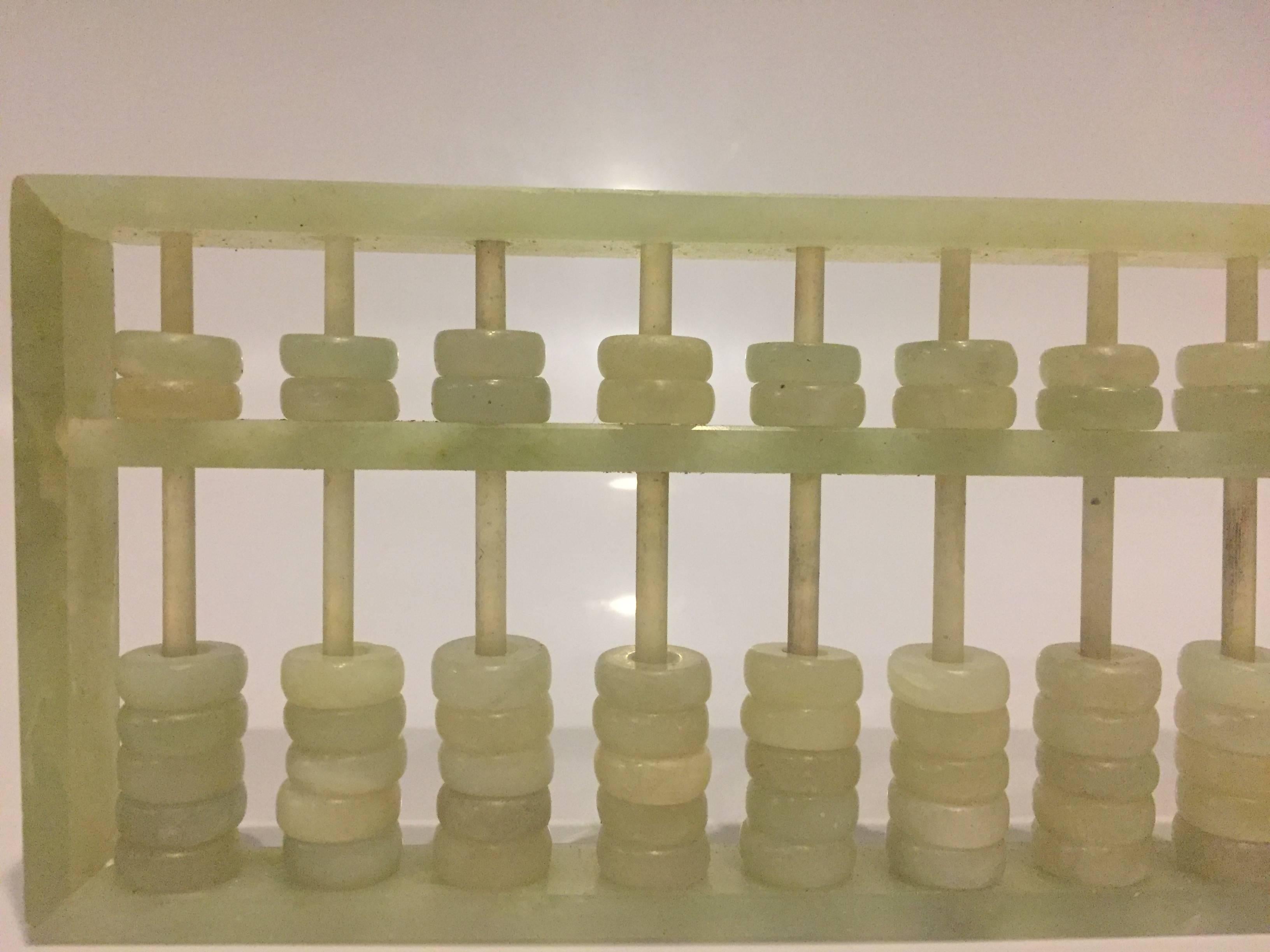 All Natural Jade Abacus In Excellent Condition For Sale In SOMIS, CA