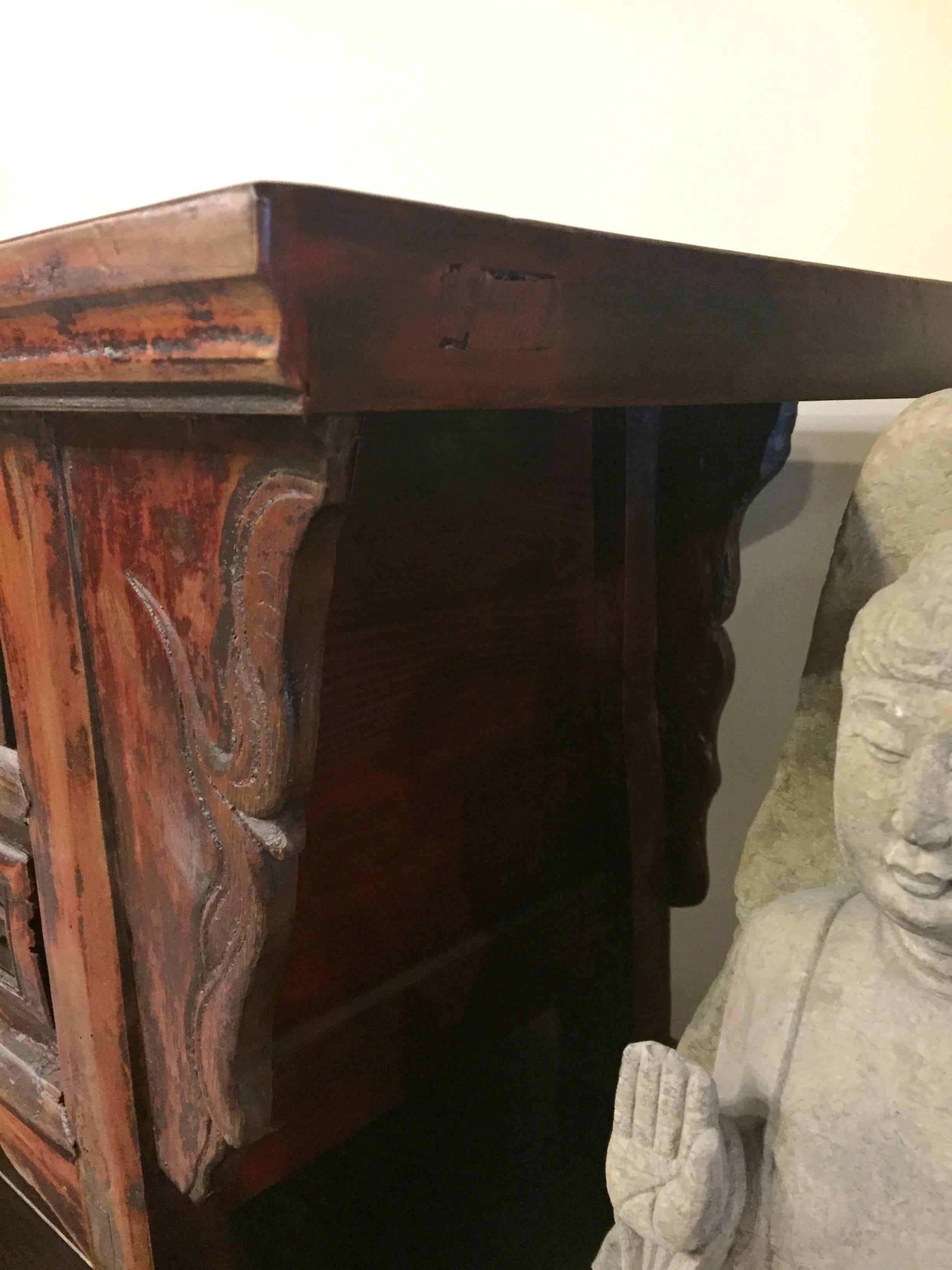 Carved Low Table, Meditation Table, Antique Chinese For Sale 4