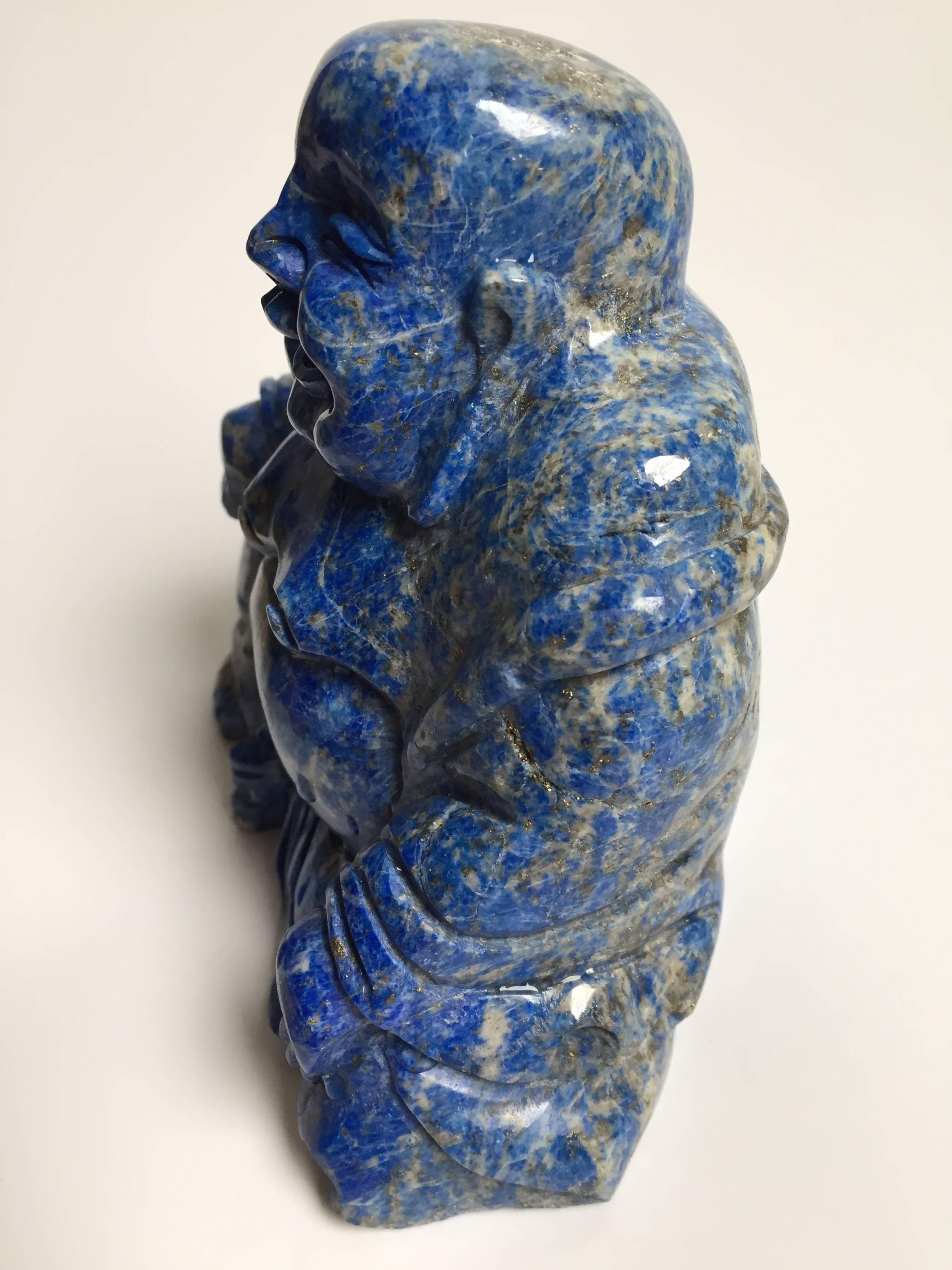 Natural Lapis Lazuli Statue of Happy Buddha 2