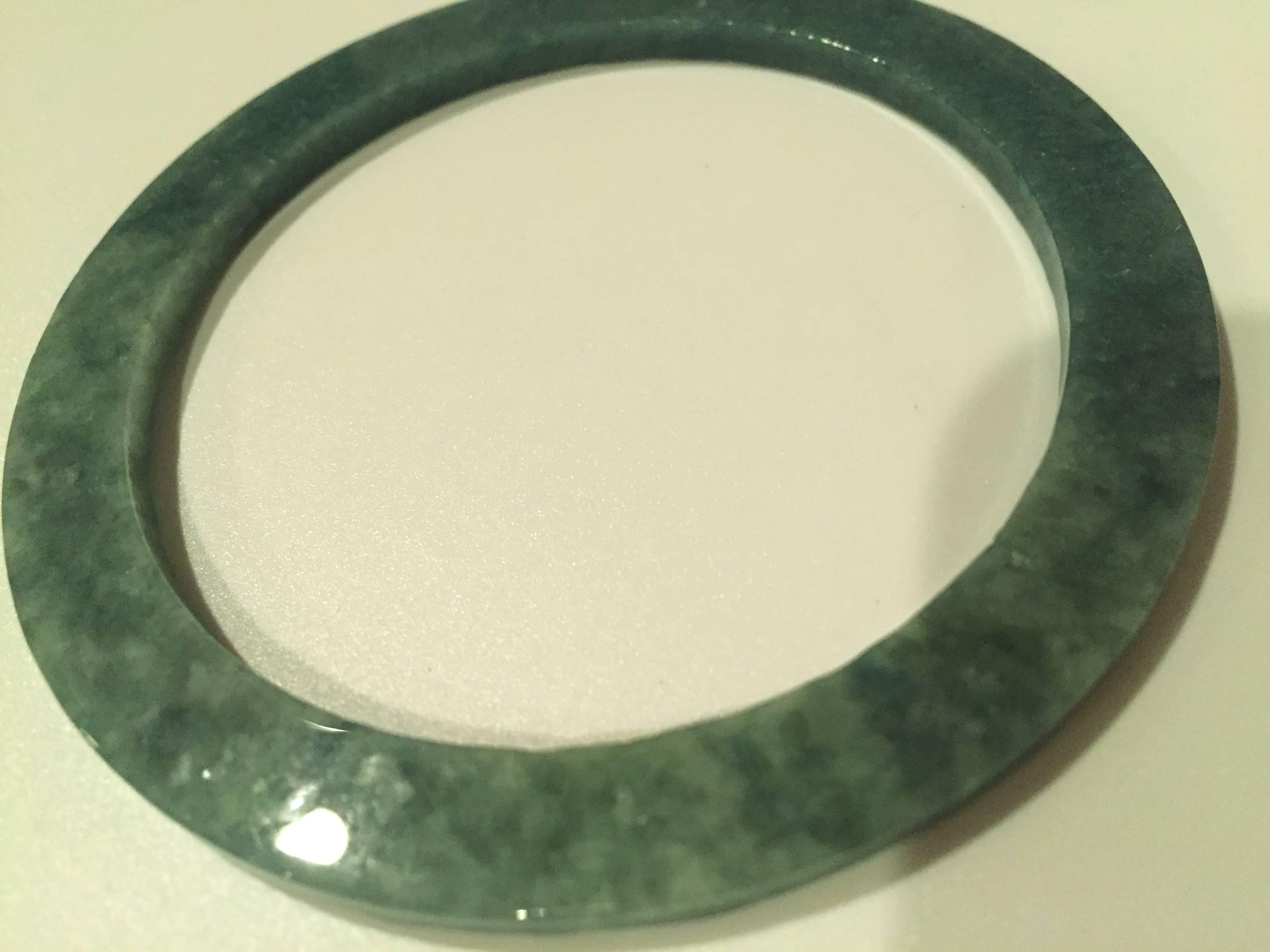 Set of Six Jade Napkin Rings or Bangles For Sale 3
