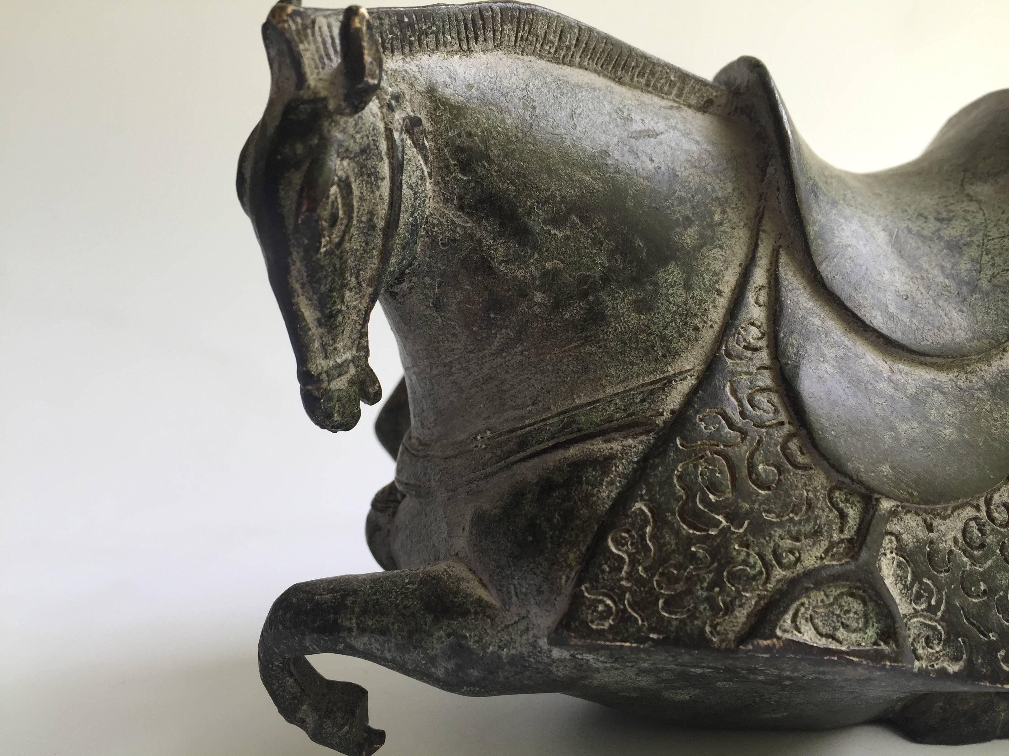 Antique Han Style Bronze Horse For Sale 1
