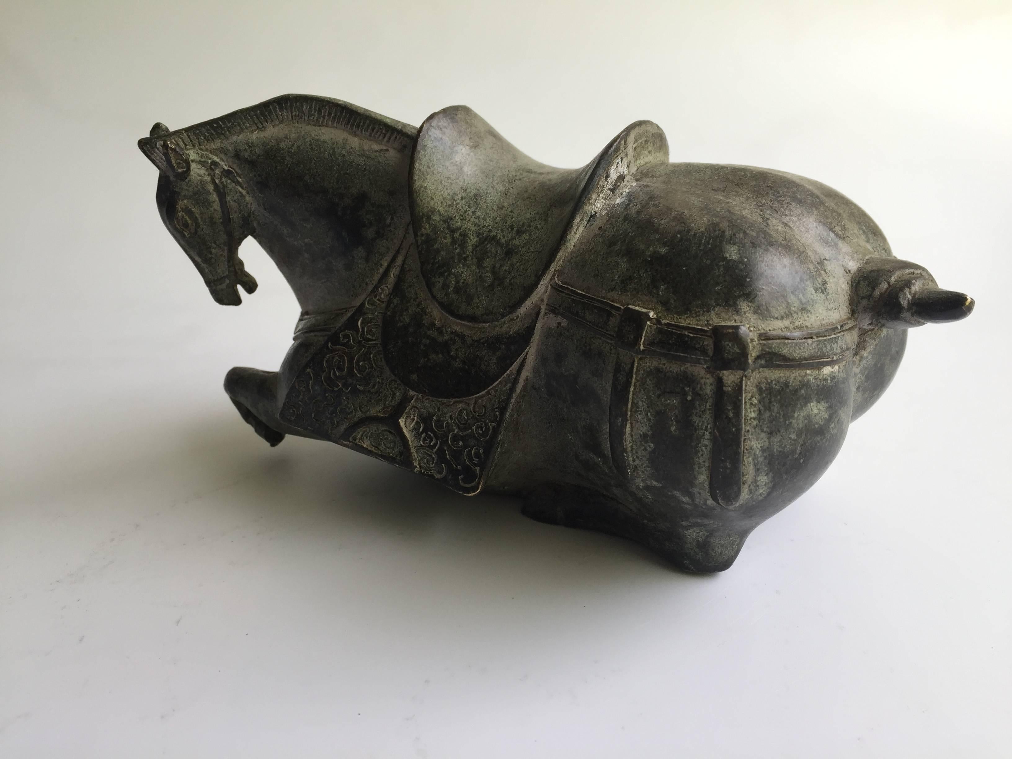 Antique Han Style Bronze Horse For Sale 5