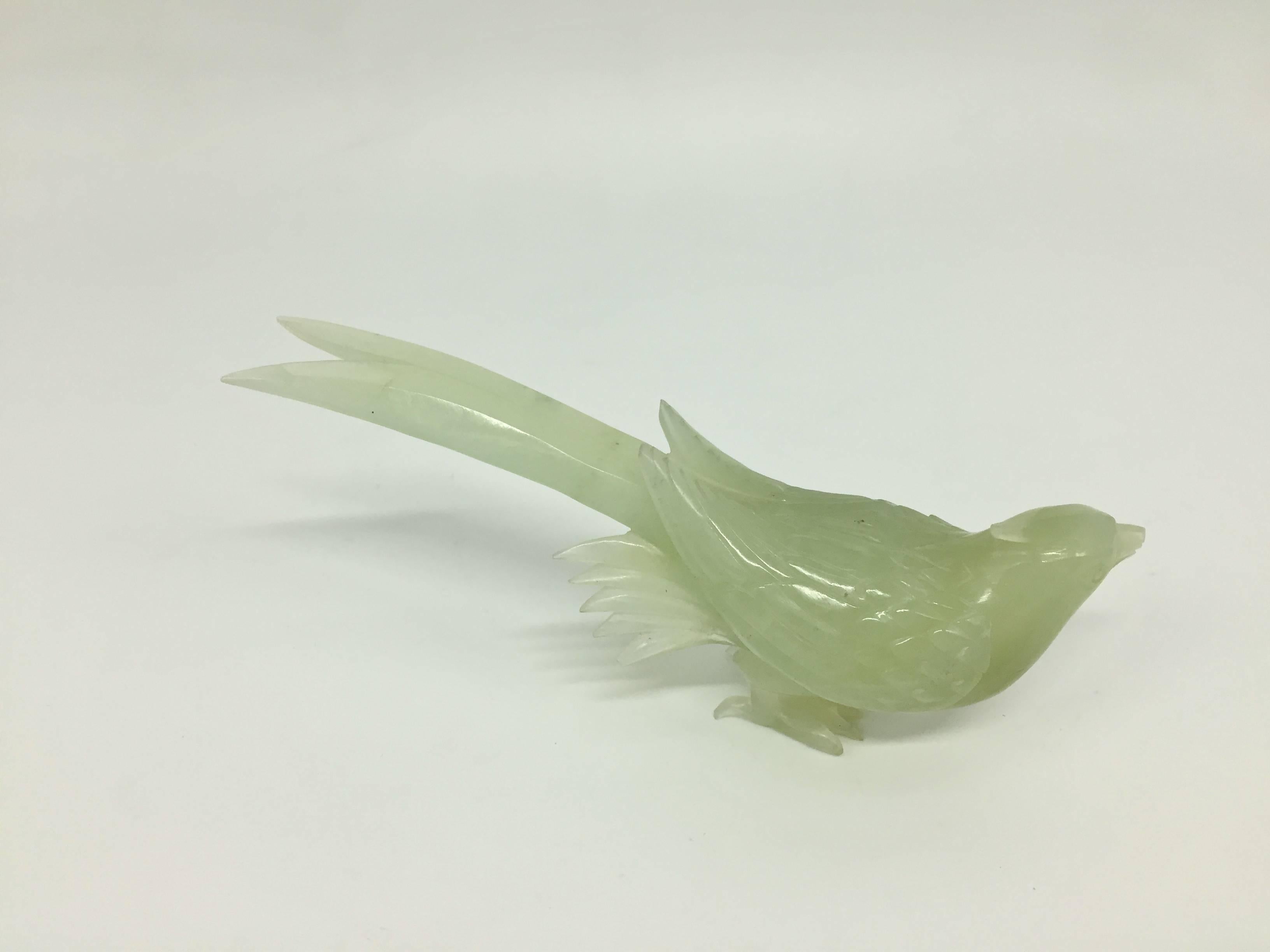 20th Century Green Stone Peasant Bird For Sale