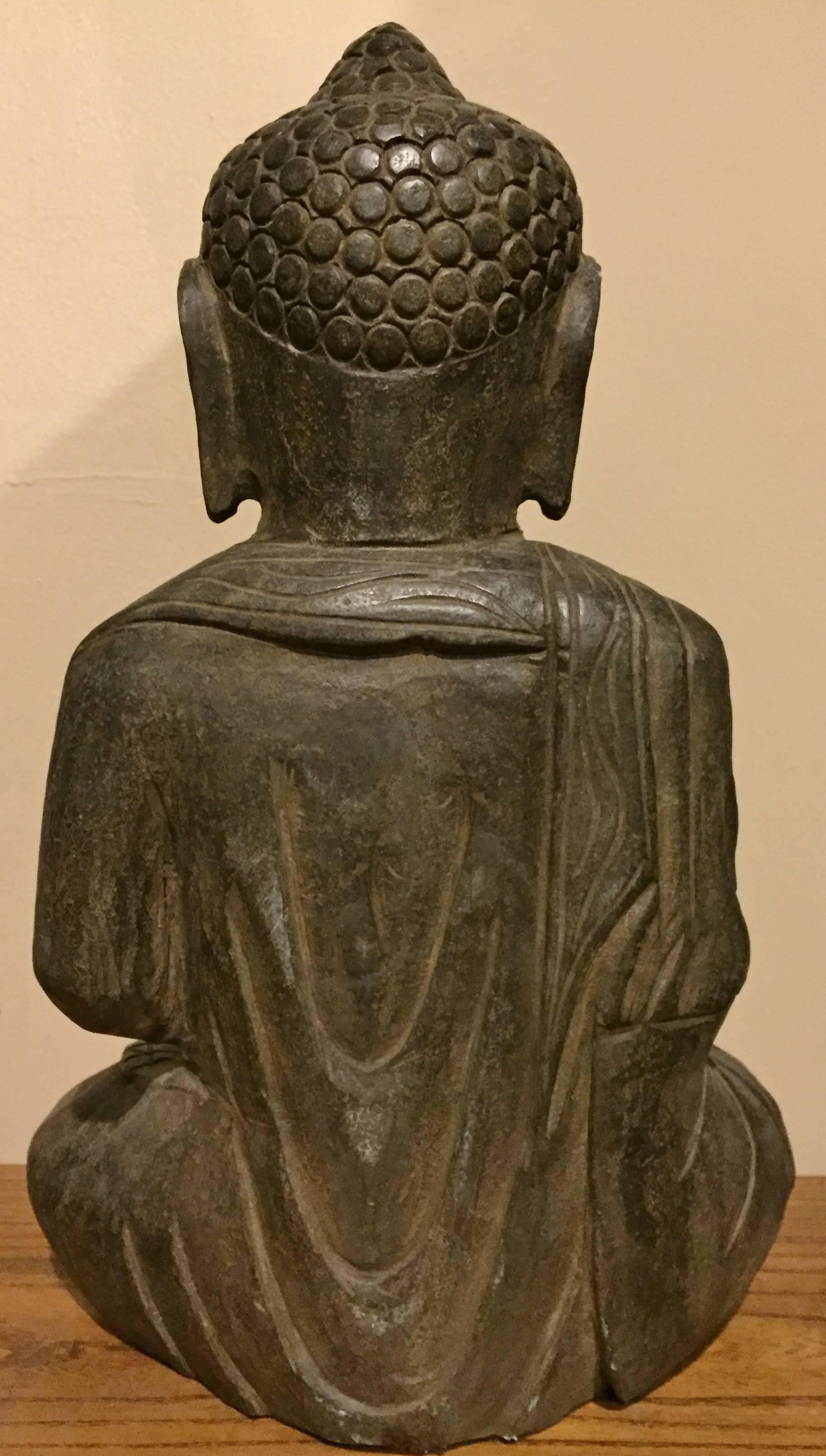 20th Century Stone Buddha Statue For Sale