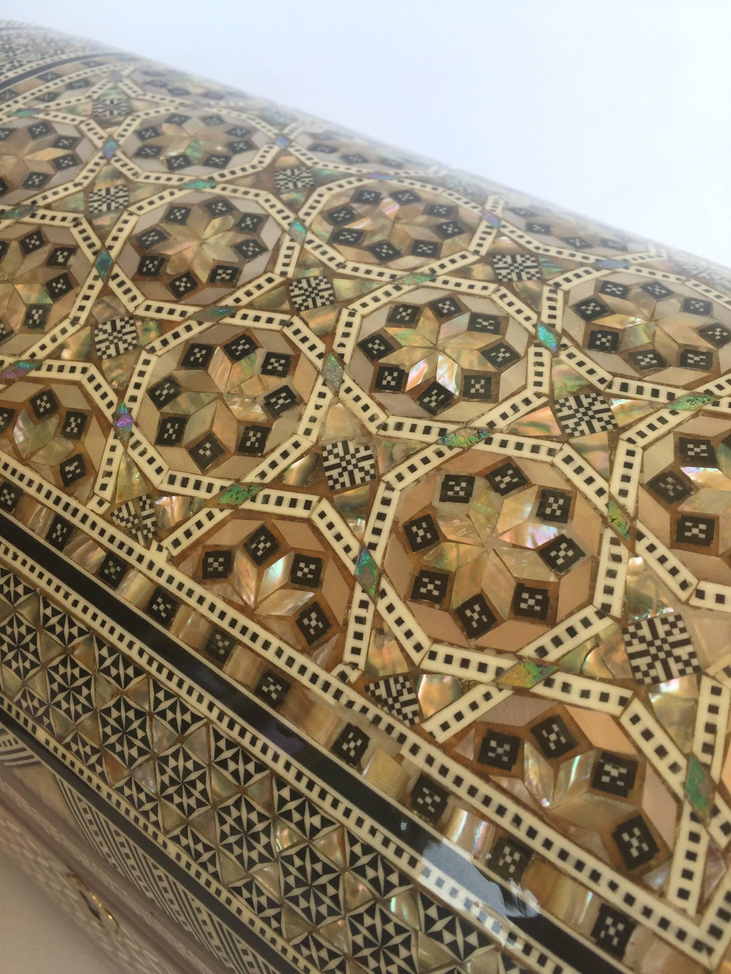 Egyptian Mother-of-Pearl Jewelry Box For Sale