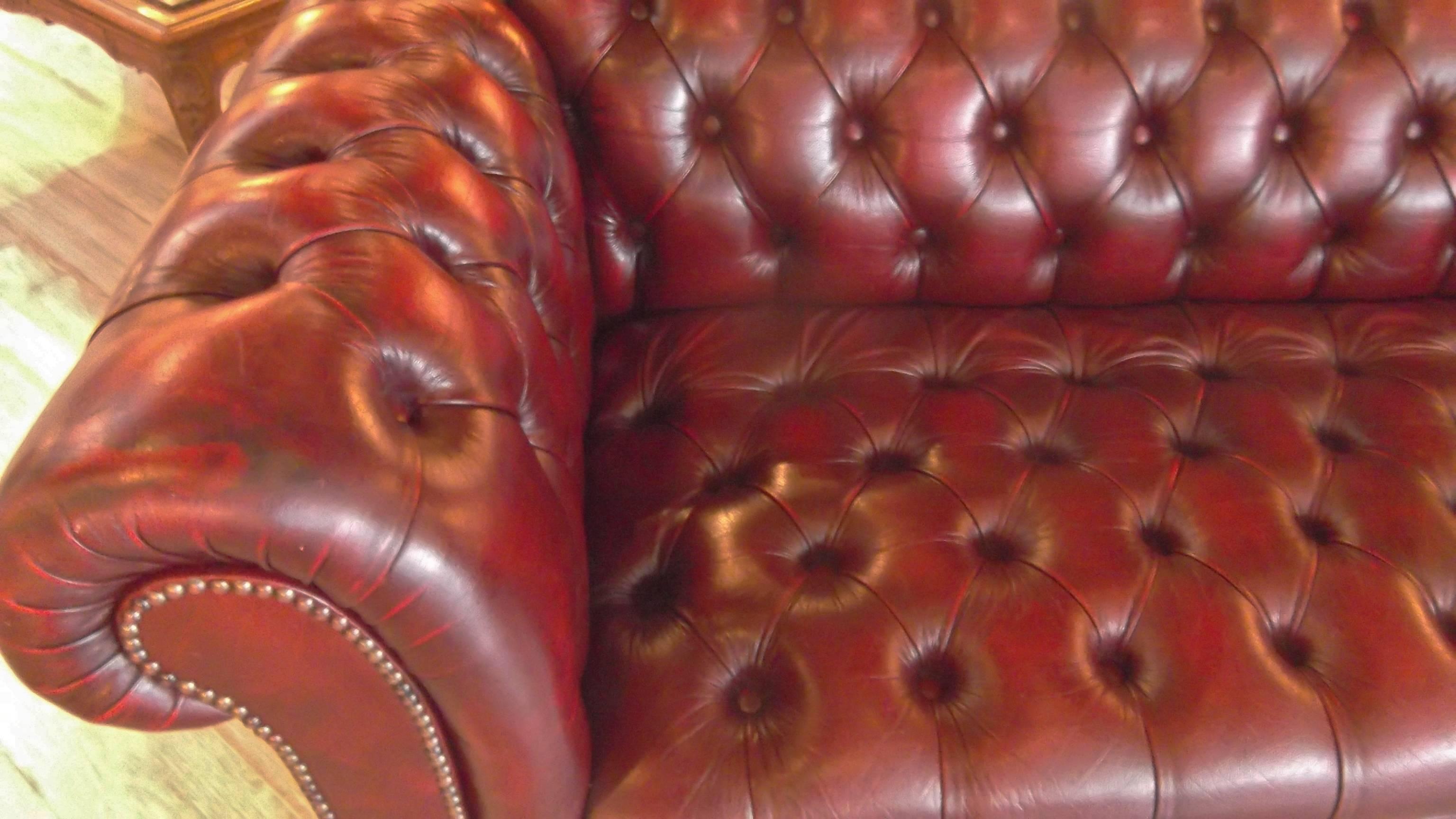 Edwardian Classic English Chesterfield Sofa