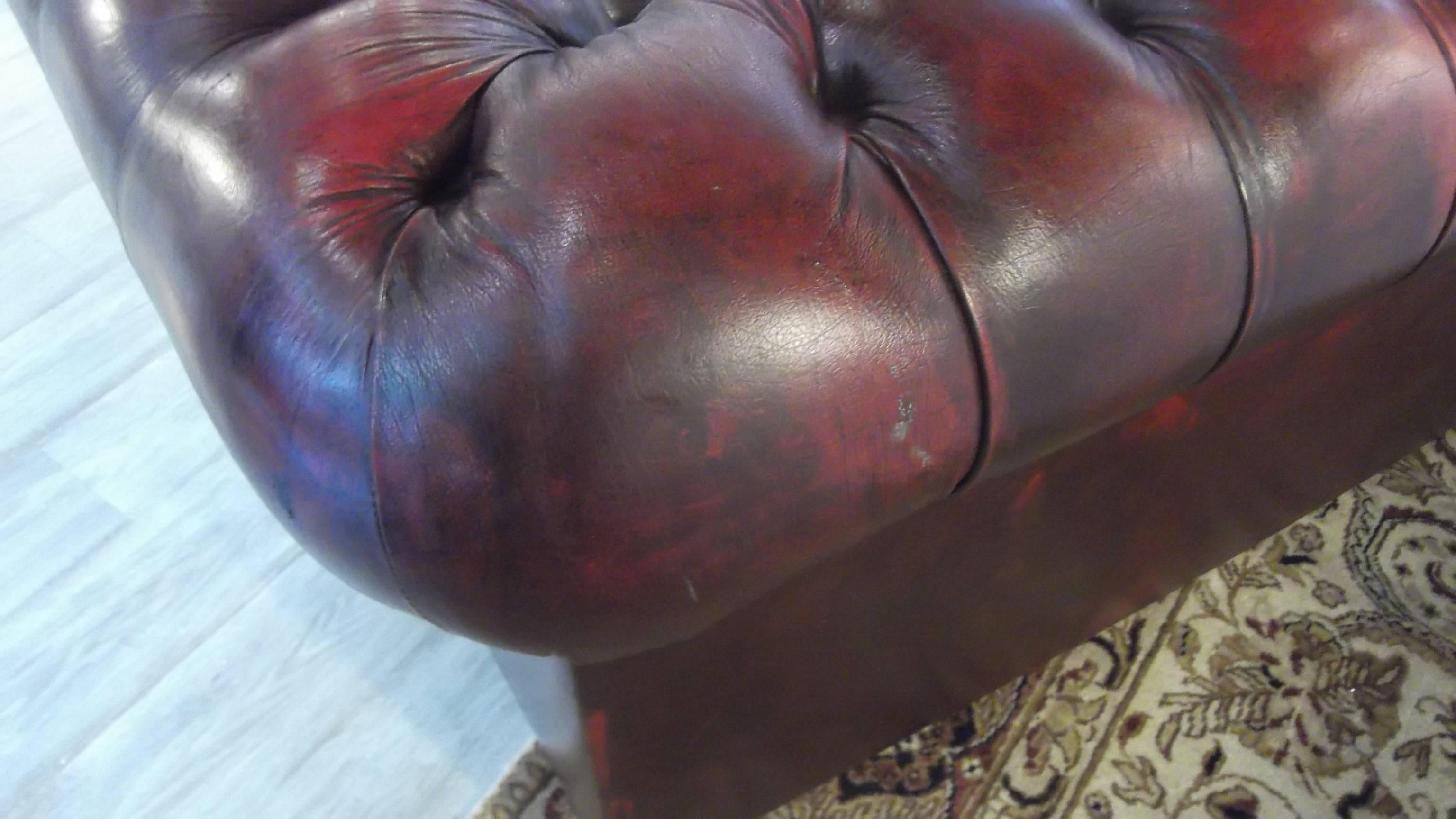 Leather Classic English Chesterfield Sofa