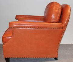 Leather and Nailhead Club Chair
