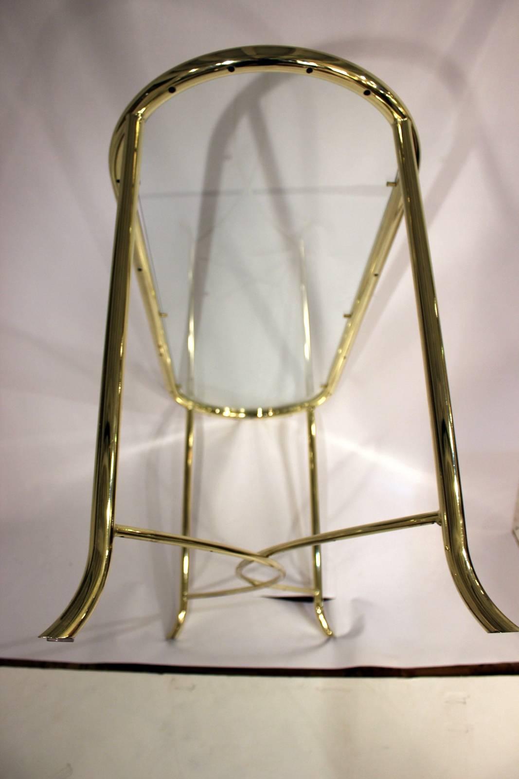 American Brass Console Hall or Sofa Table by DIA