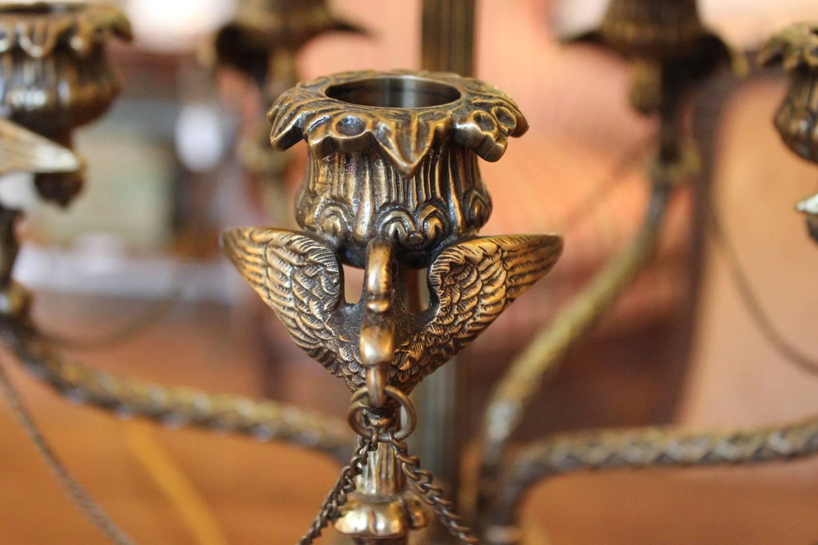 Louis XV Pair of Cast Brass Bouillotte Lamps