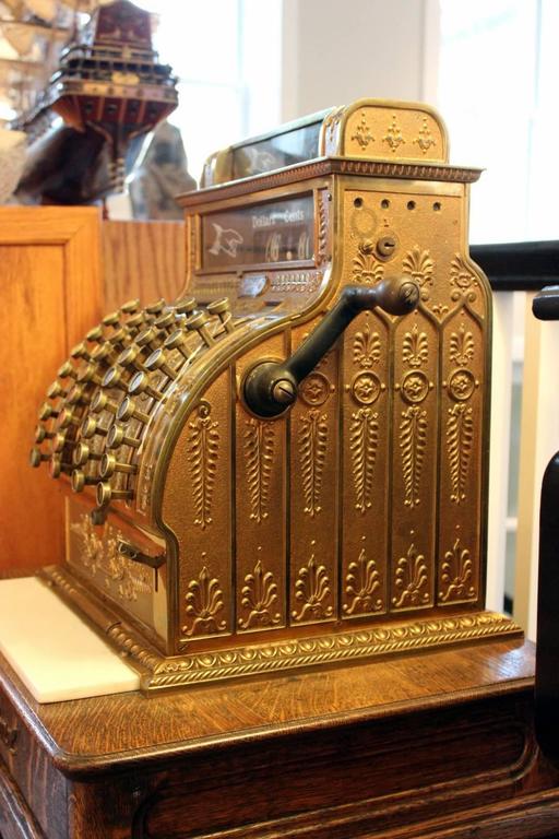 Antique Brass Cash Register by National Cash Register Company, 19101915 at 1stDibs 1910