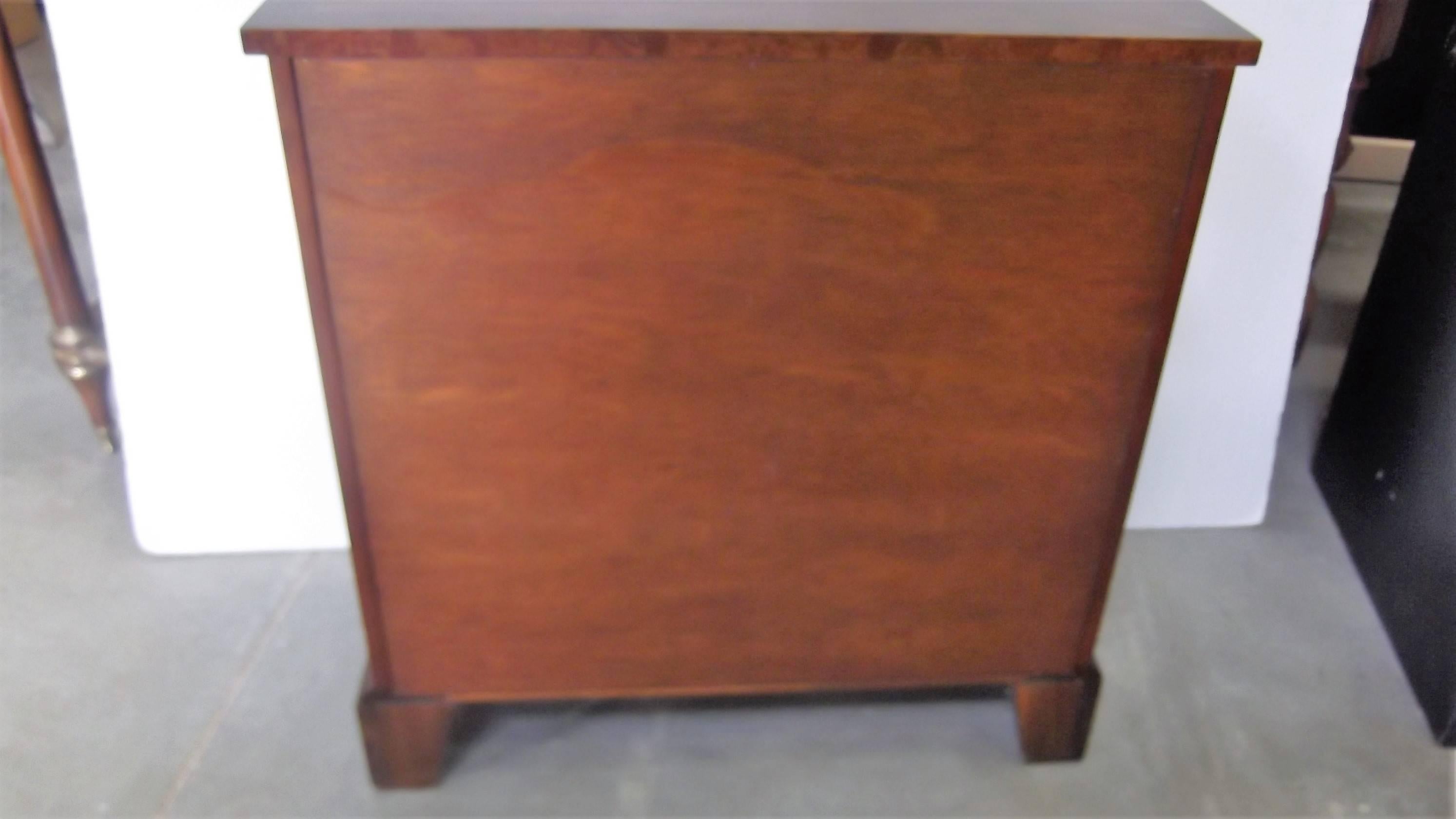 American Classic English Style Mahogany and Burl Bachelors Chest by Baker