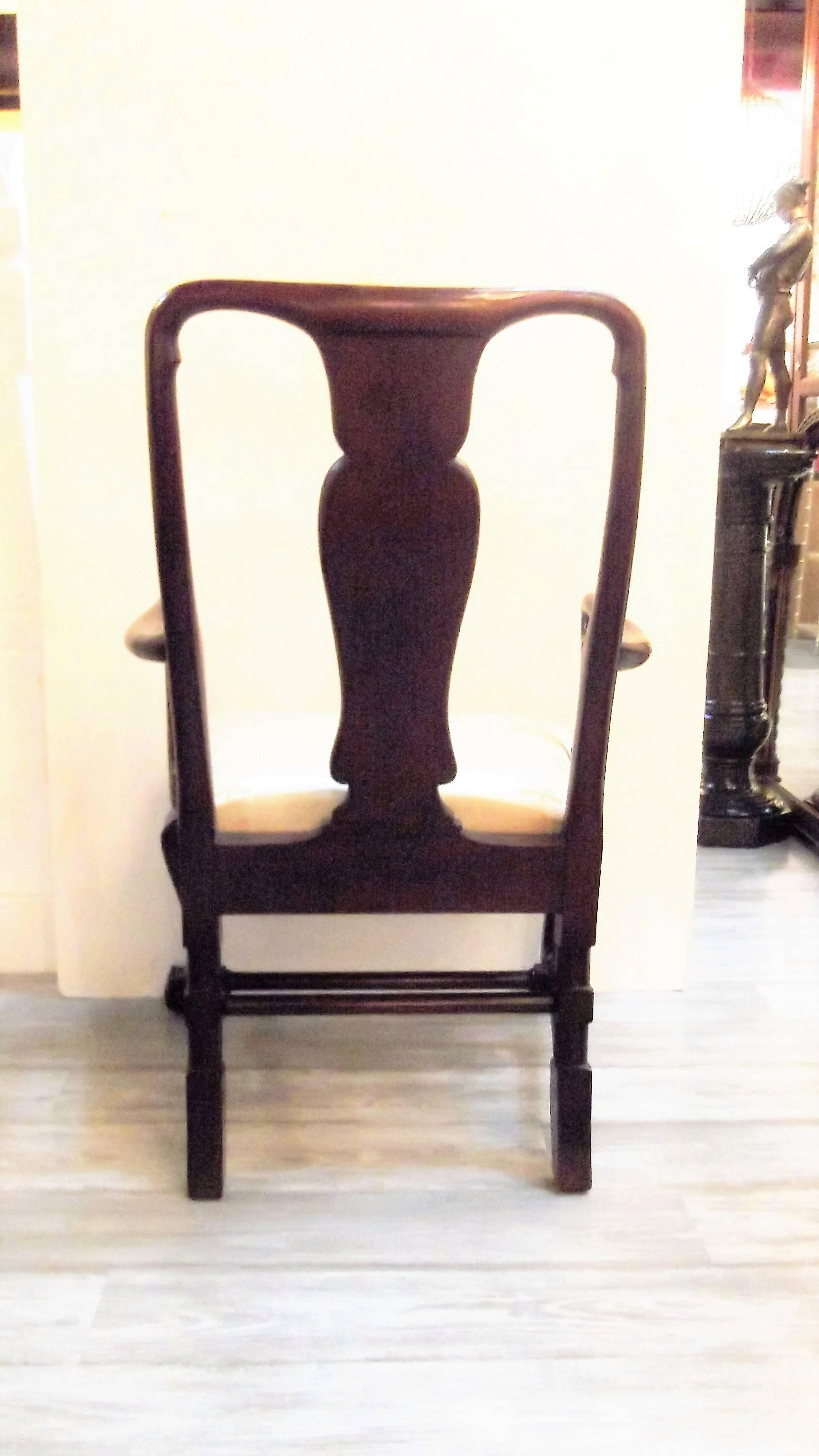American Pair of Antique Mahogany Armchairs