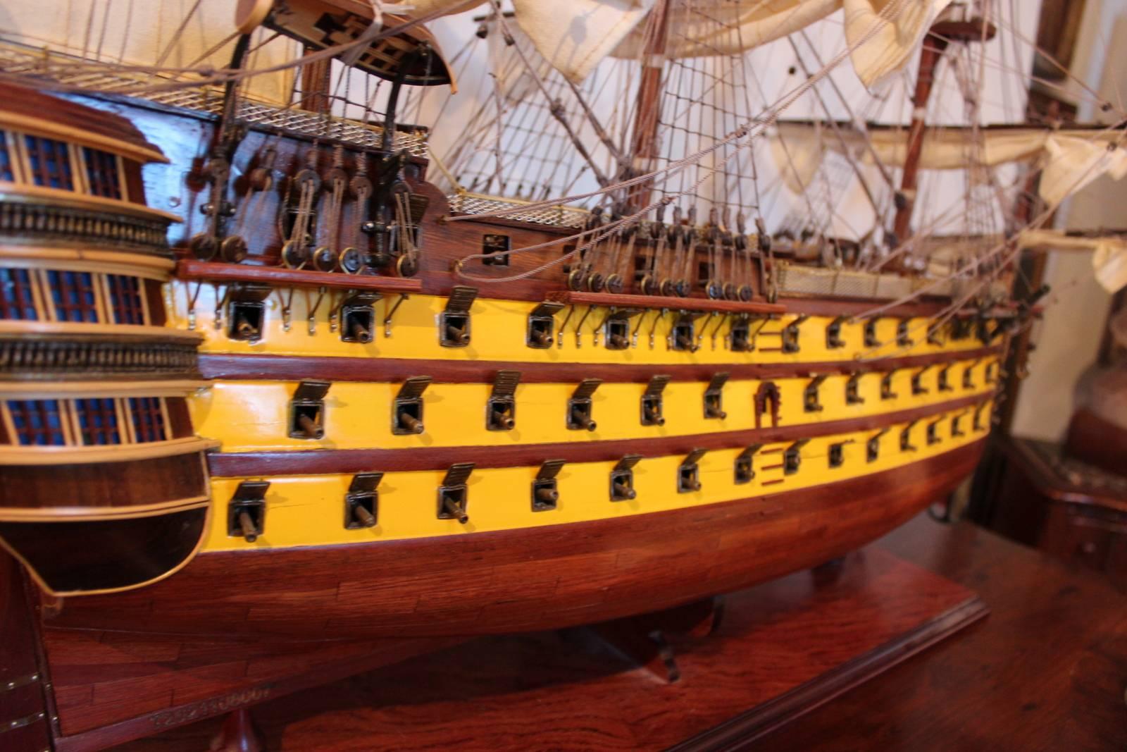 Large Model Ship of the Hms Victory, Mid-20th Century 2