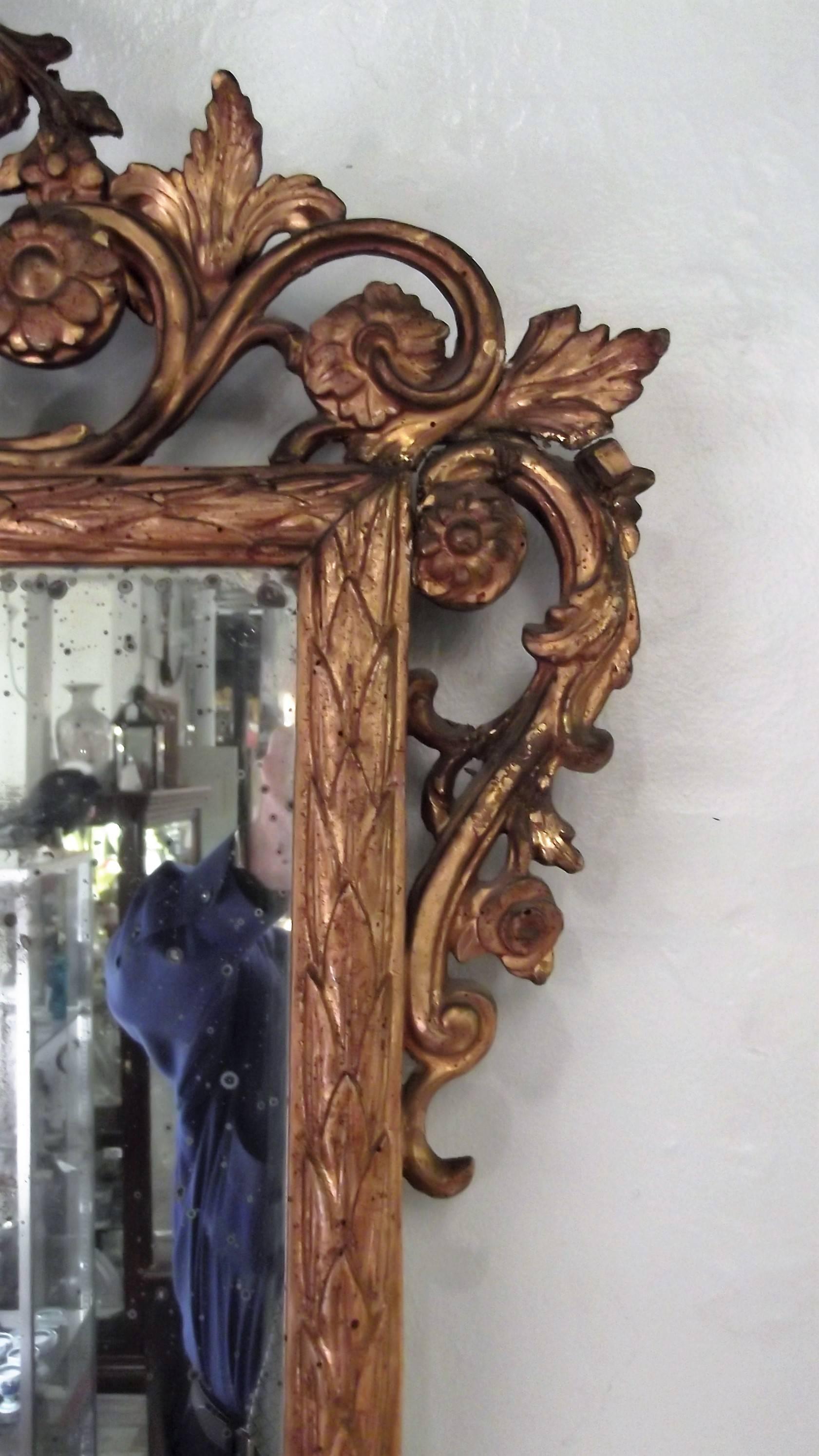 Rococo 18th Century Italian Carved and Gilt Mirror
