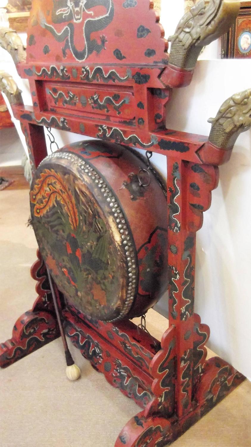Large Antique Chinese Temple Gong For Sale at 1stdibs