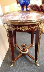 Regal Empire Style Rouge Marble-Top Ormolu-Mounted Center Table