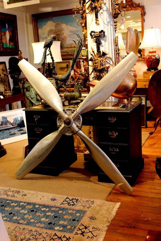 Large Machine Age Aluminum Airplane Propeller For Sale at 1stDibs