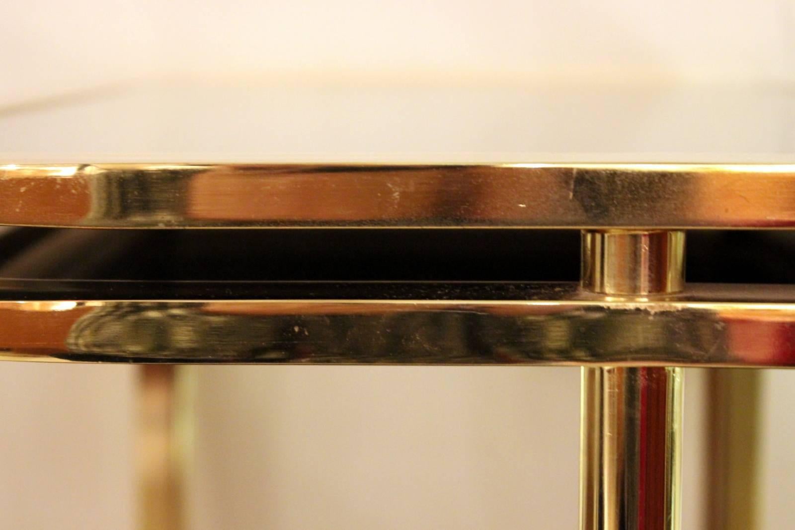 Expandable Brass Bar or Tea Cart by Milo Baughman for DIA 1