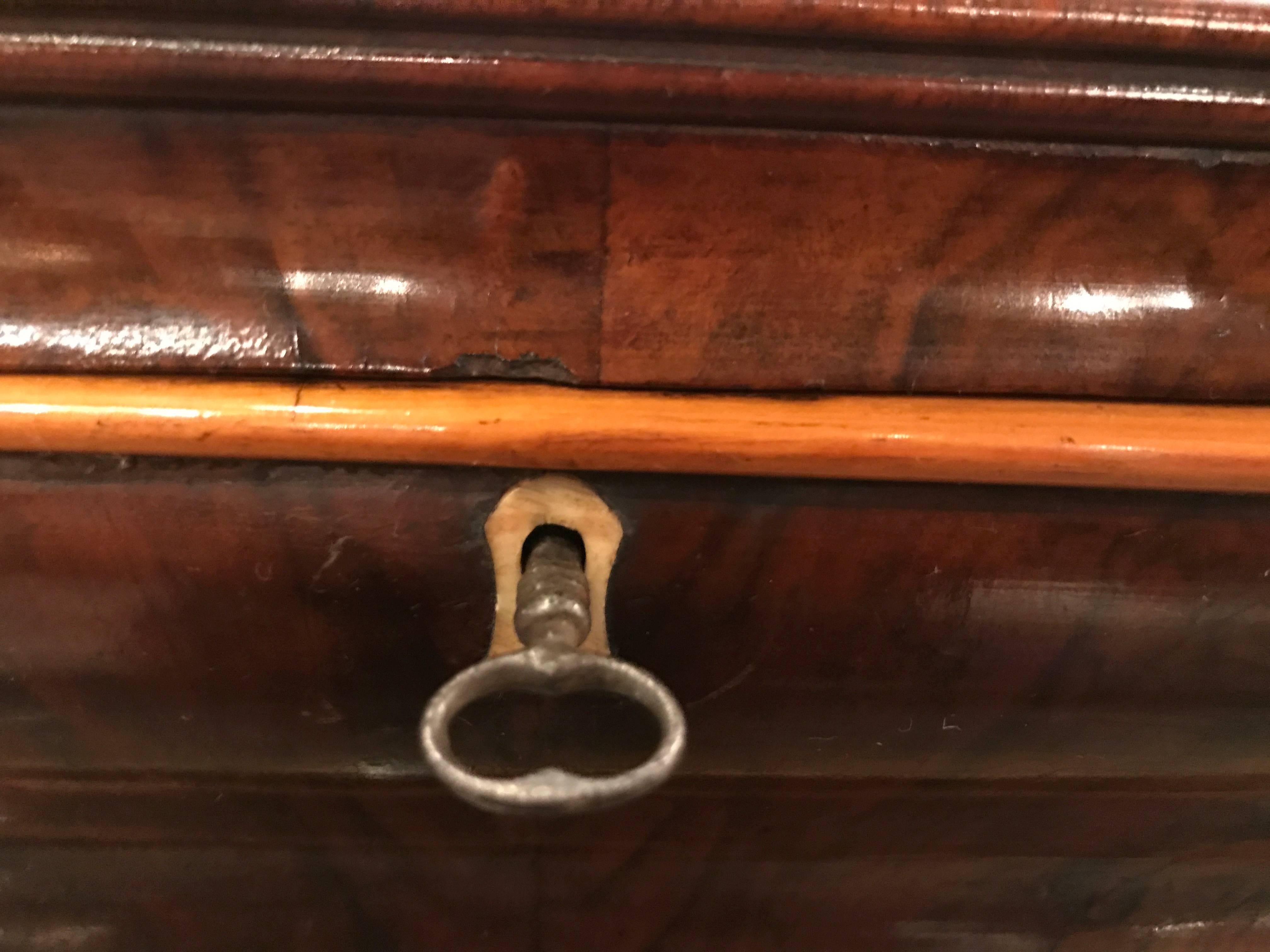 19th Century Antique English Walnut Jewelry Box