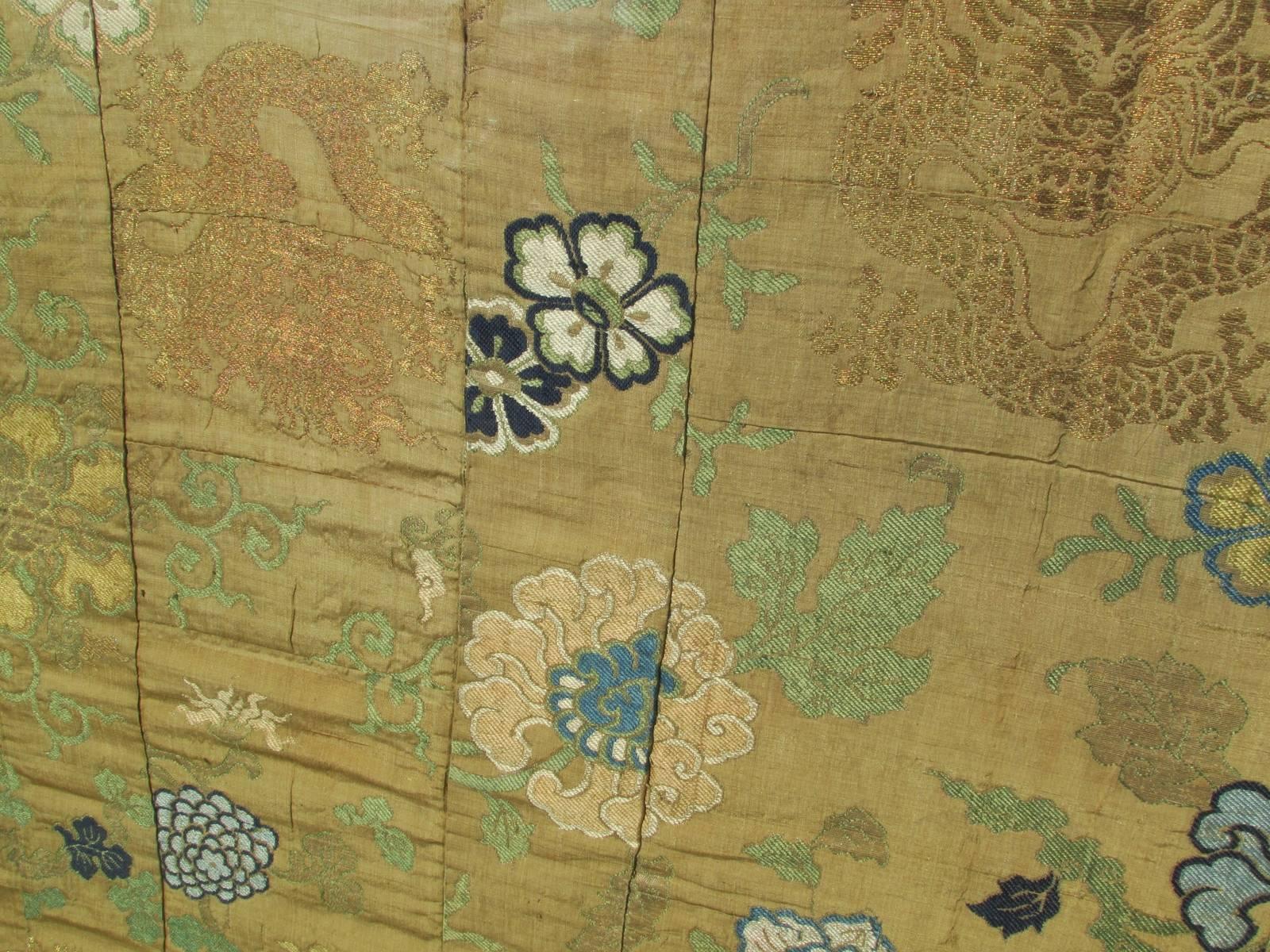 Fabric Large Antique Japanese Kesi Alter Cloth Tapestry