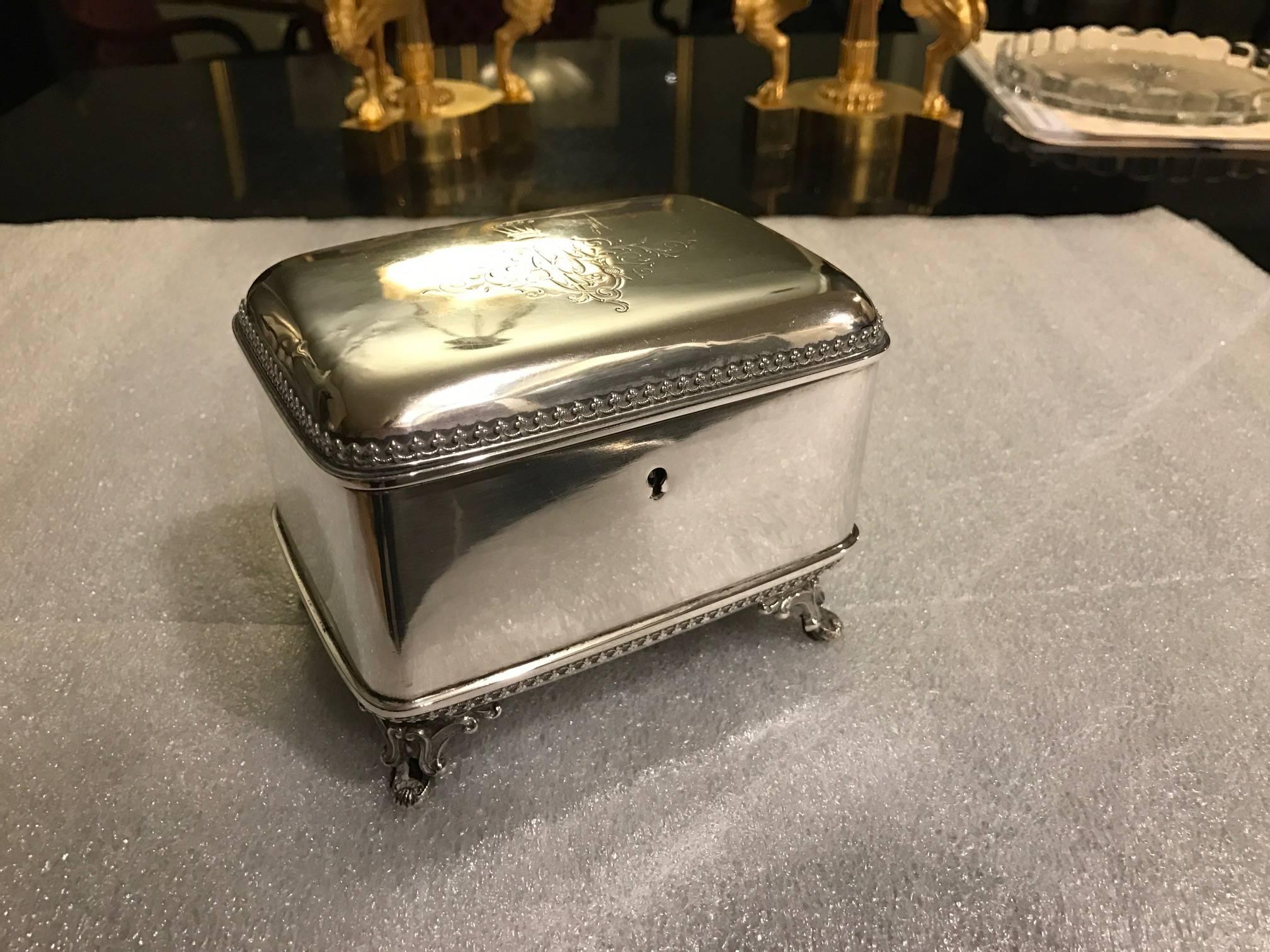 Sterling Silver Austrian 900 Silver Table Box