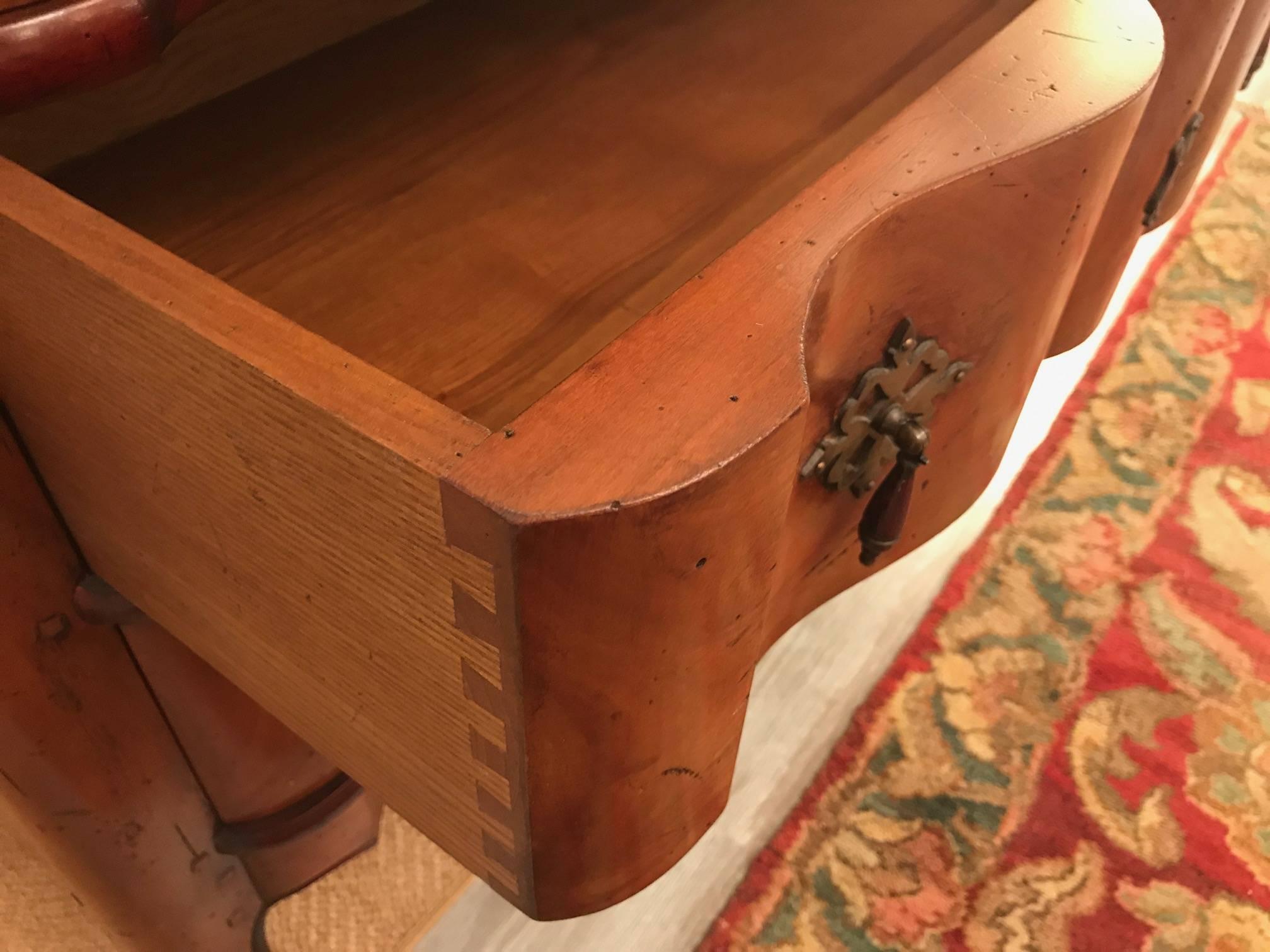 French Fruitwood Chest with Scalloped Front by Marjolet 3