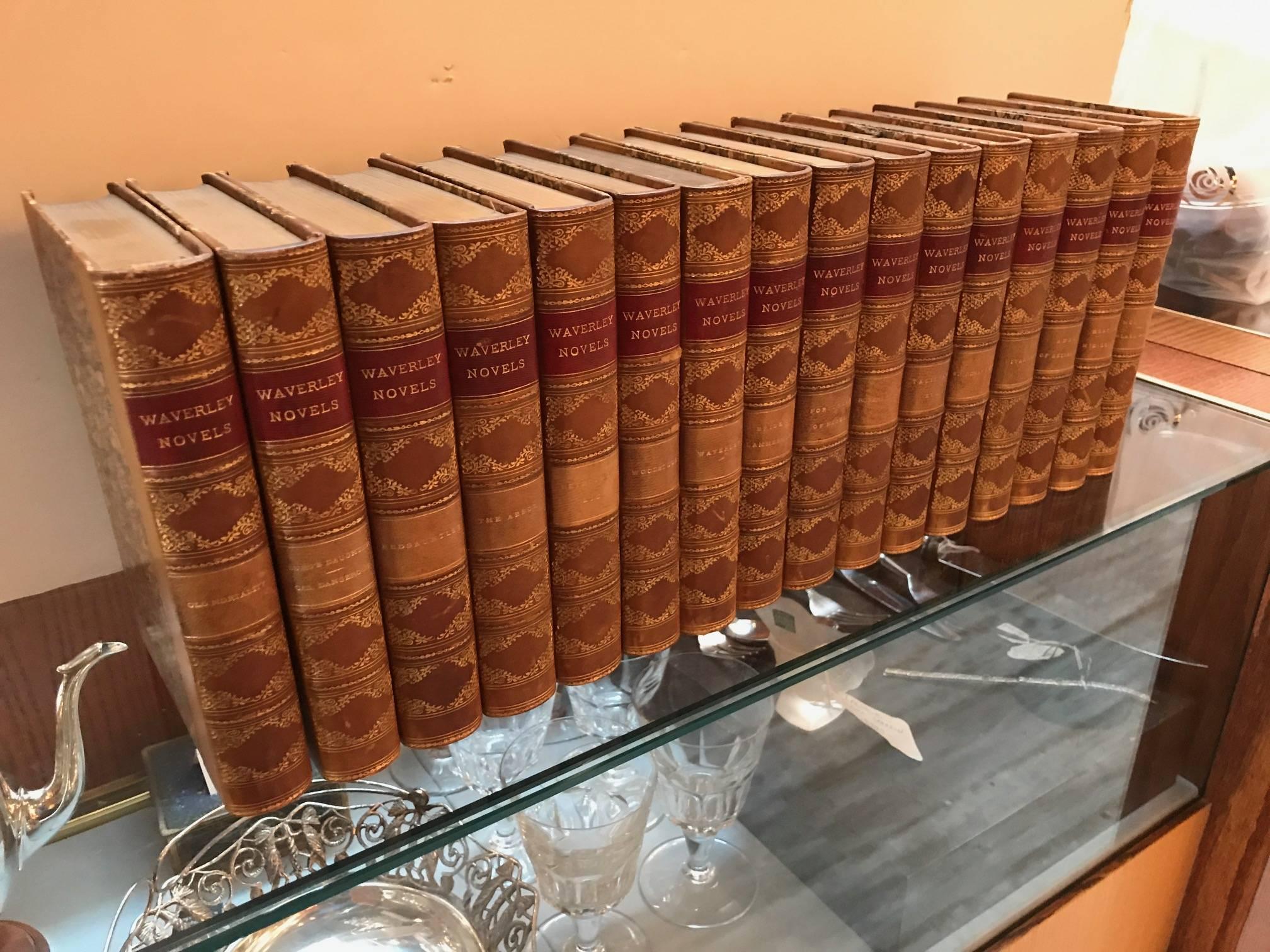 A set of Waverly novels by early 19th century author, Sir Walter Scott. London, 1897 by publishers Adam & Charles Black
The Waverley Novels, a series of more than two dozen historical novels originally published by Sir Walter Scott between 1814 and