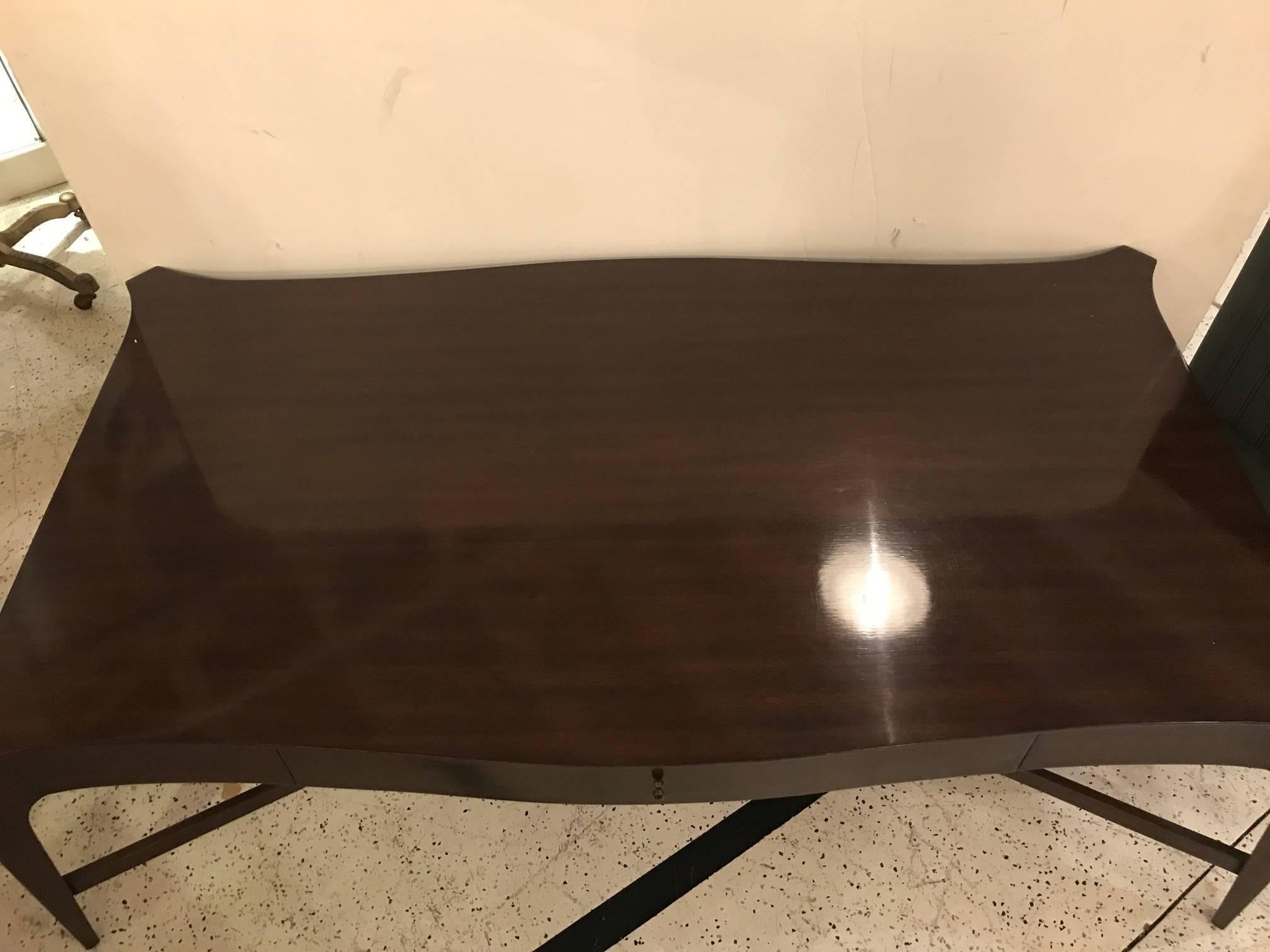 Dark Mahogany Barbara Barry Cocktail Table In Excellent Condition In Lambertville, NJ