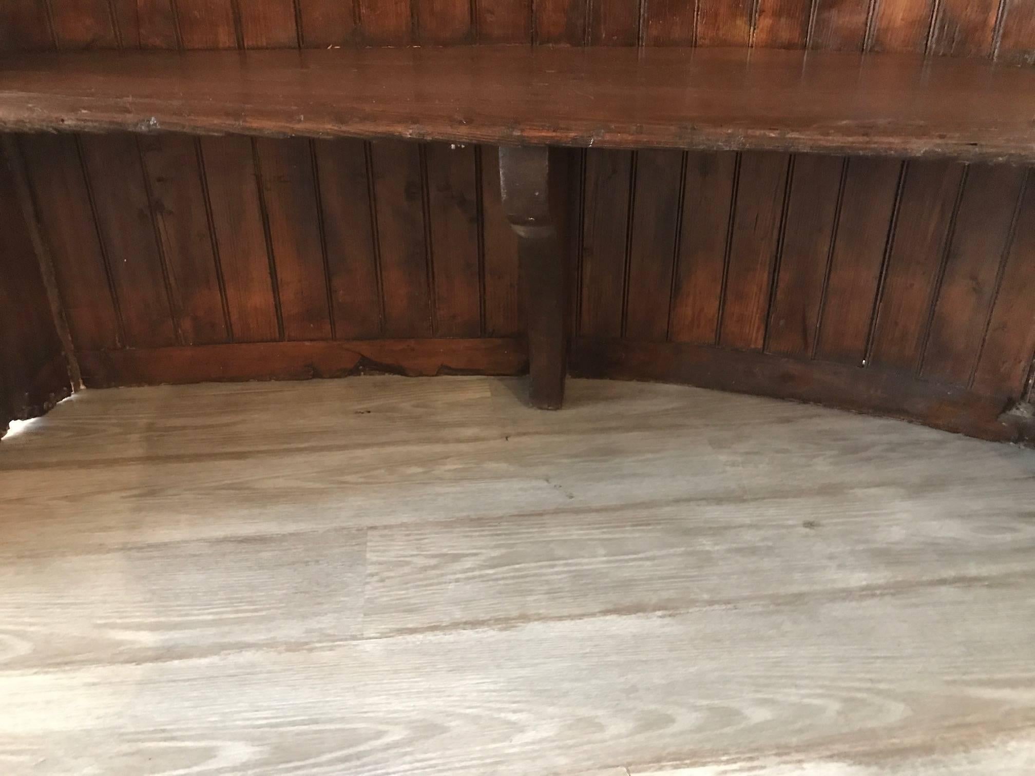 Late 19th Century 19th Century Pine Settle Bench