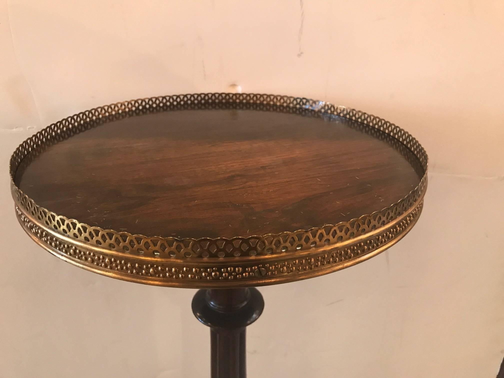 19th Century Pedestal Fern Table with Gallery Edge 1